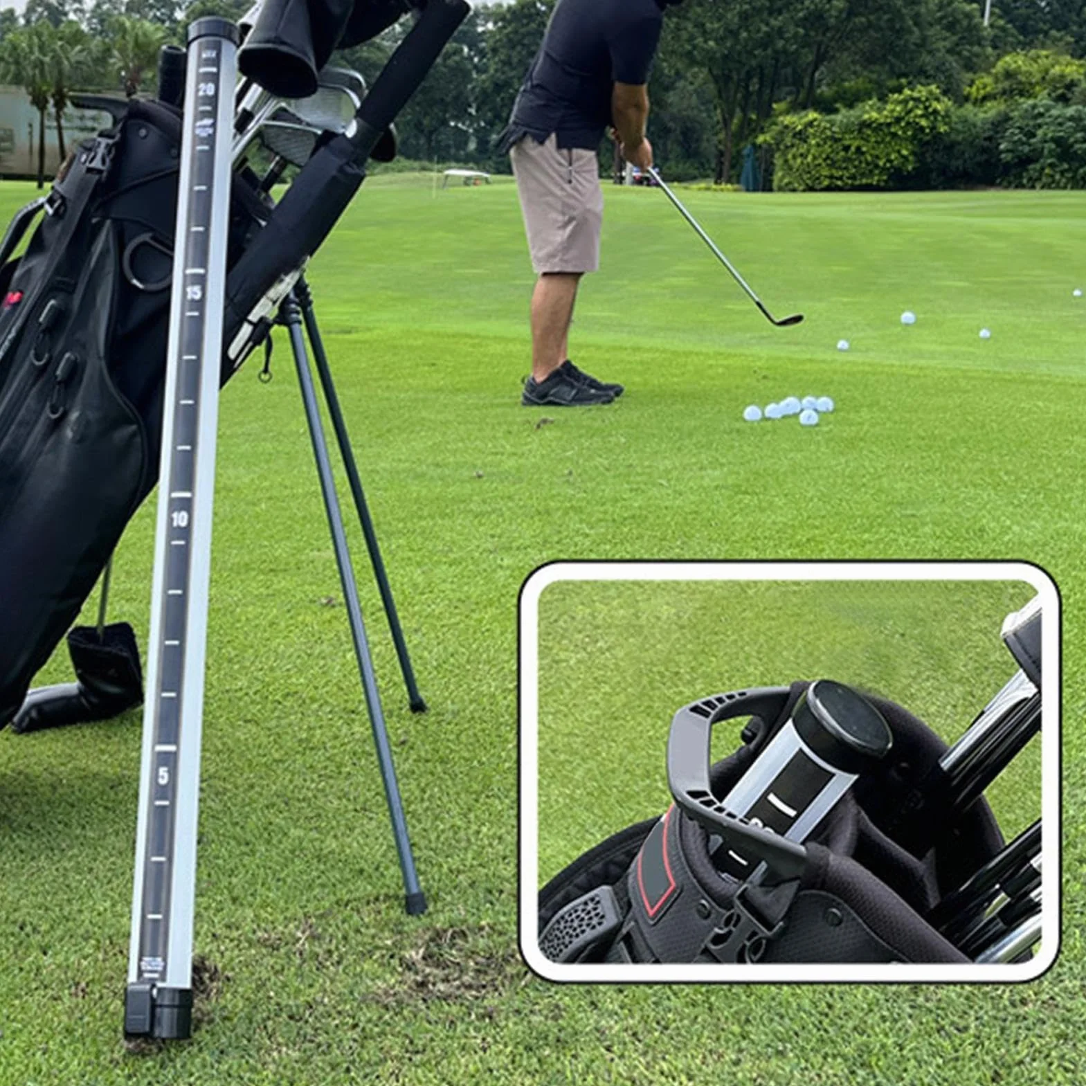 Selector de Pelotas de Golf 91 cm Tubo Herramienta de Práctica para Golfistas