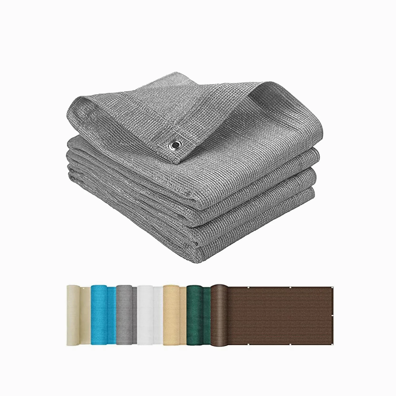 Toldo Vela de Sombra 2.4 x 3.5 m Protección Rayos UV Transpirable Vela Sombra Mallas de Sombreo Cuerdas de 1 × 5 m para Exterior Terraza Patio Jardín, Gris