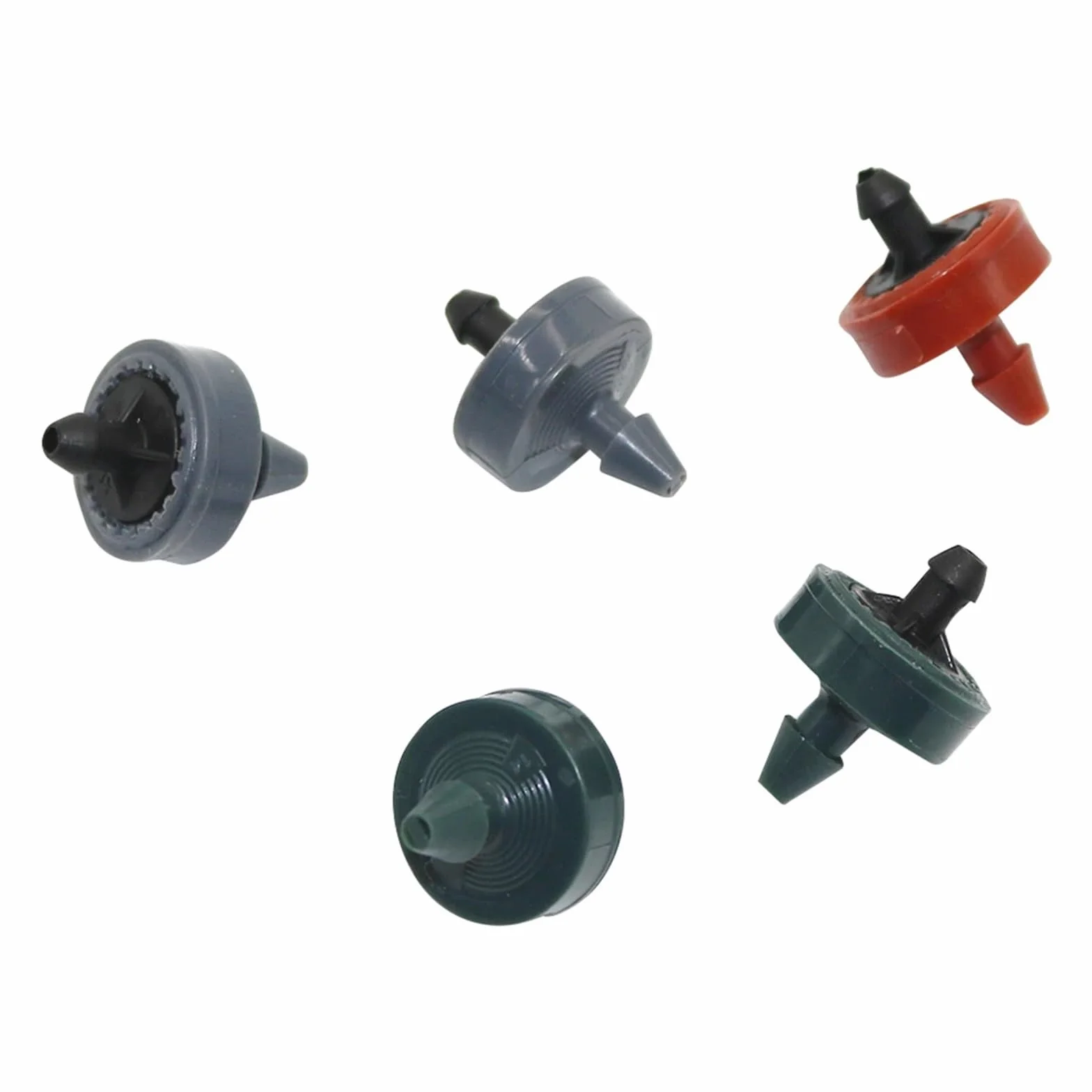 Emisores de Riego por Goteo Mini emisor de Goteo compensador presión 2 l/h, 4 y 8, Manguera 4/7 mm, Accesorios riego for invernaderos jardín, 500 Unidades(Green 8L)