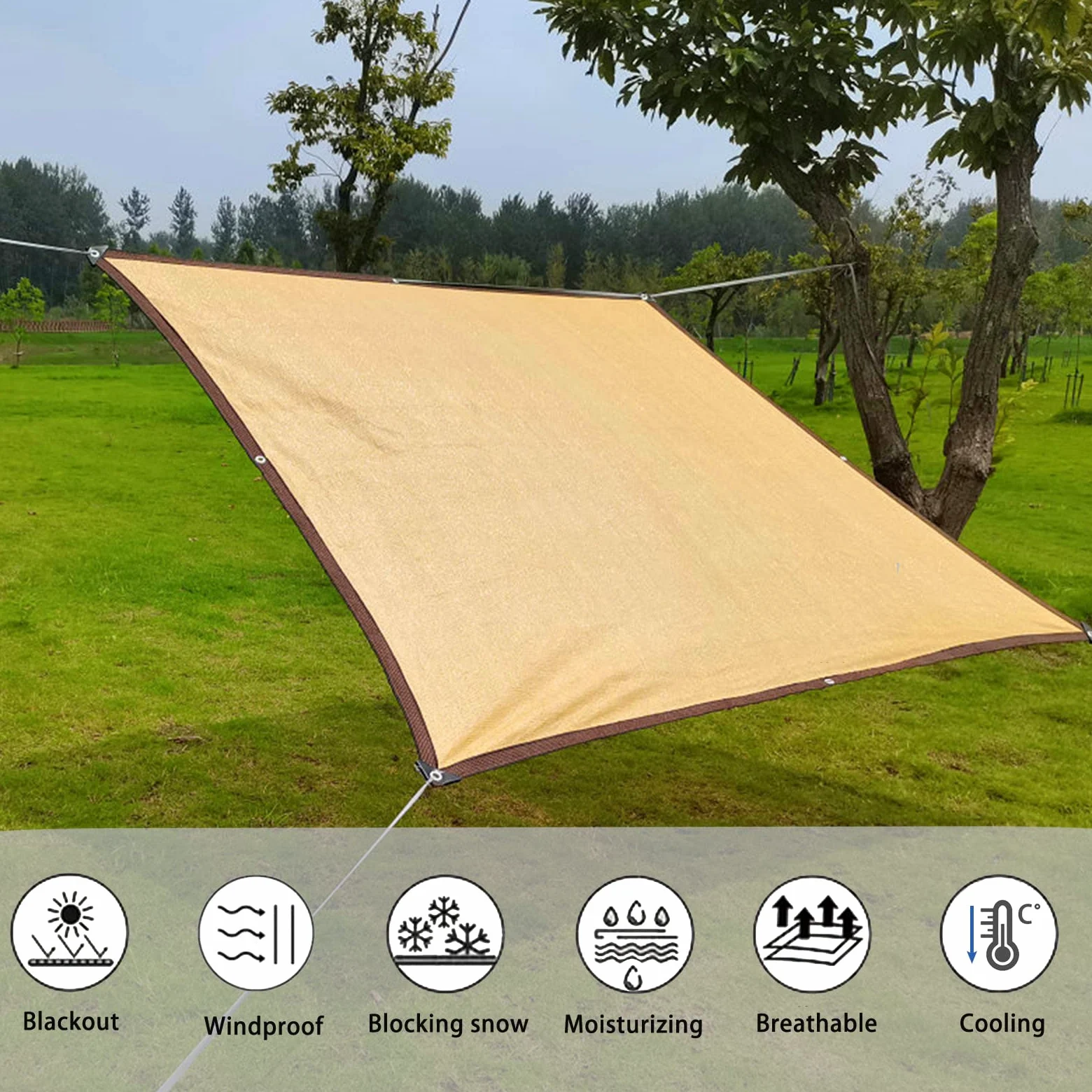 Malla Ocultacion Red de Sombra Tela para Sombra con Ojales 2x8m Toldo Vela Telas para Toldos Exterior Terraza es HDPE 12 Pin Tela para Sombra Resistente a Los 90% Rayos UV Malla Sombreadora