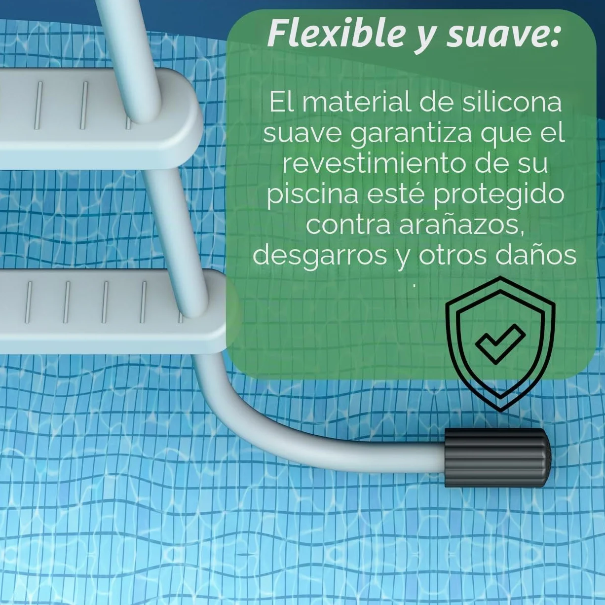 Tapones de protección universales de silicona para pies de piscina, protegen la lámina de daños, accesorios, piscina, escalera de piscina, amortiguador de goma