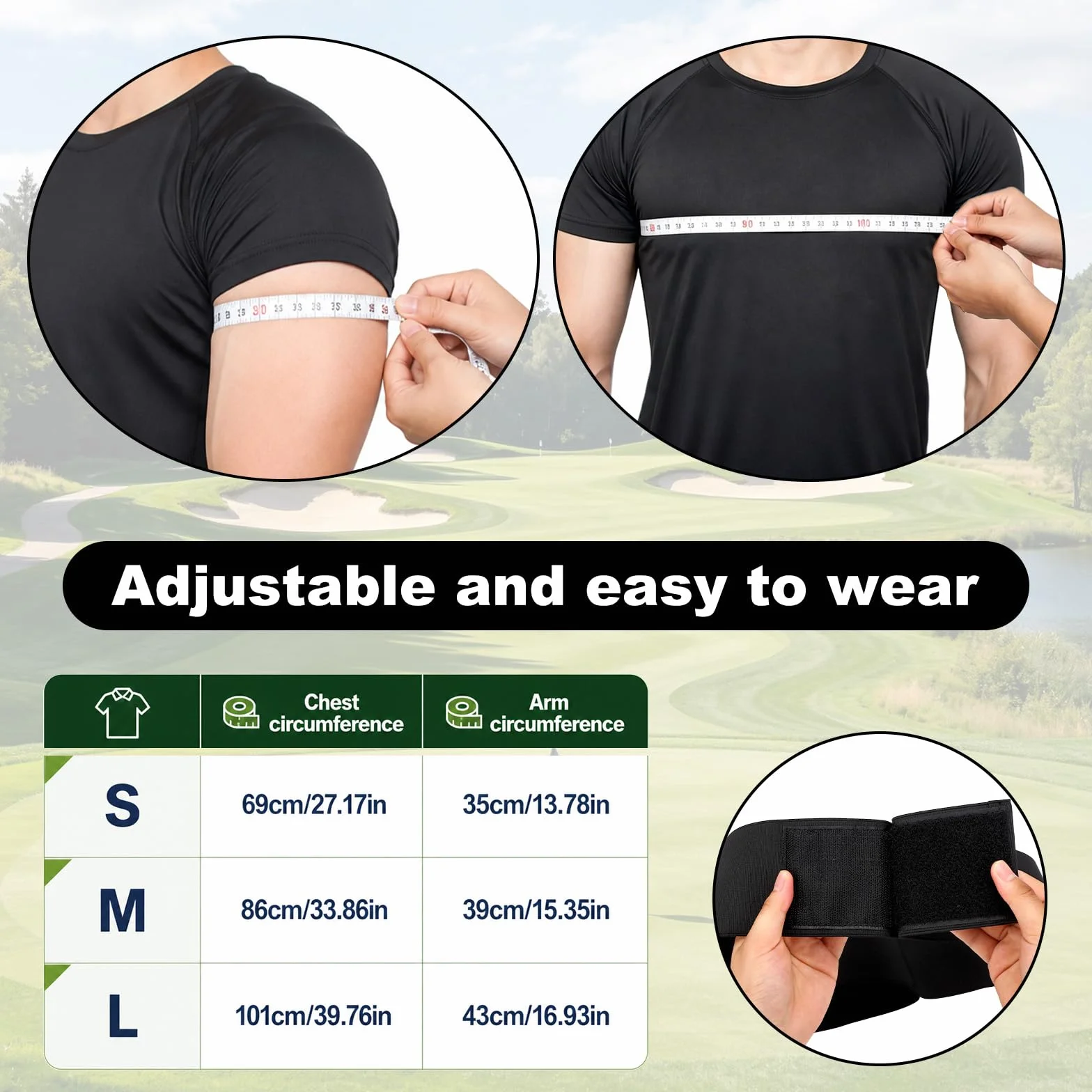 Swing Golf Trainer Brazo Flexible Corrección Postura Plano Swing Principiantes Hombres Mujeres Negro