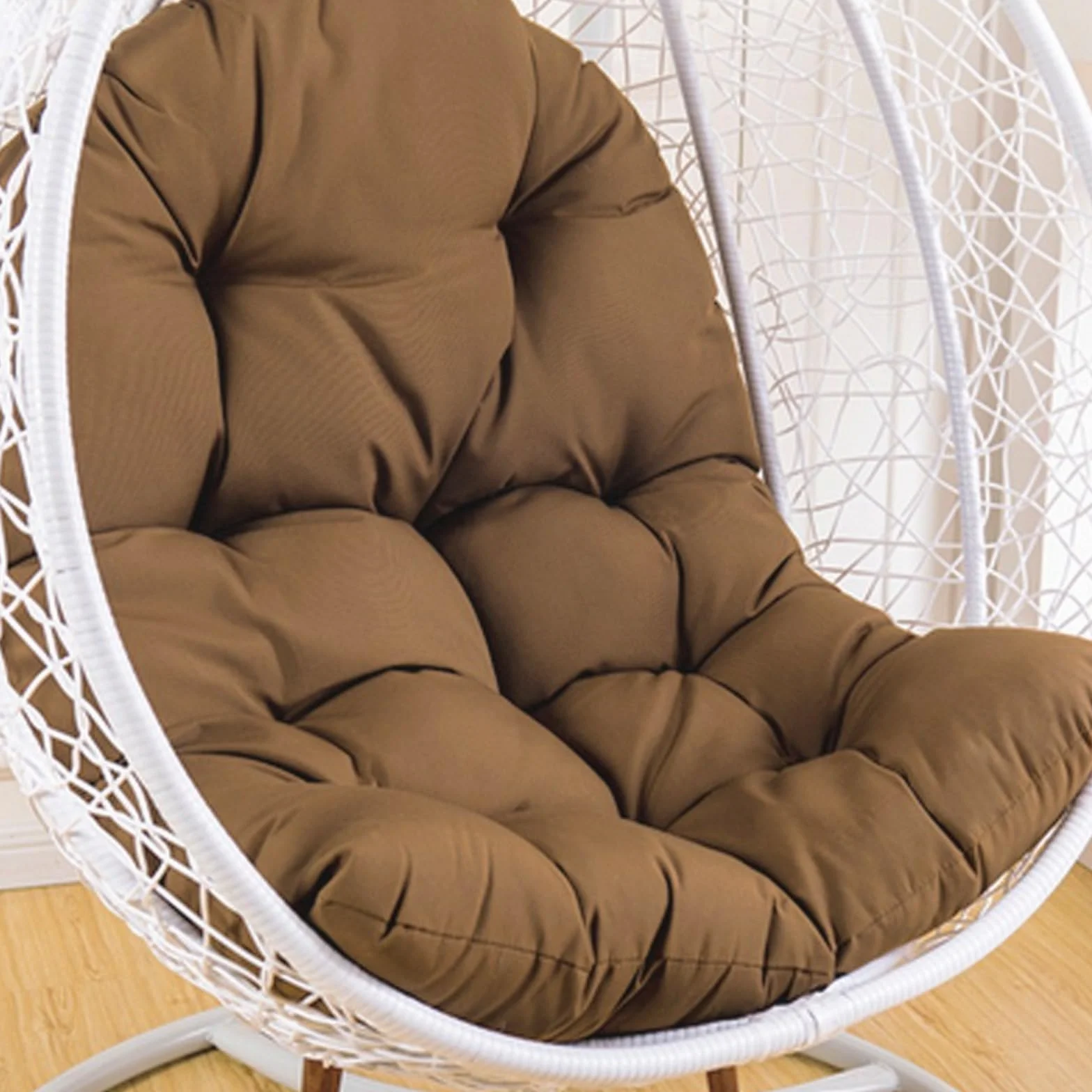 (120 x 80 cm)Cojín para silla con forma de huevo, cojín para sillón colgante, cojín para silla de ratán, cojín integrado,apto para jardines exteriores, columpios interiores, sofás，Uso doméstico