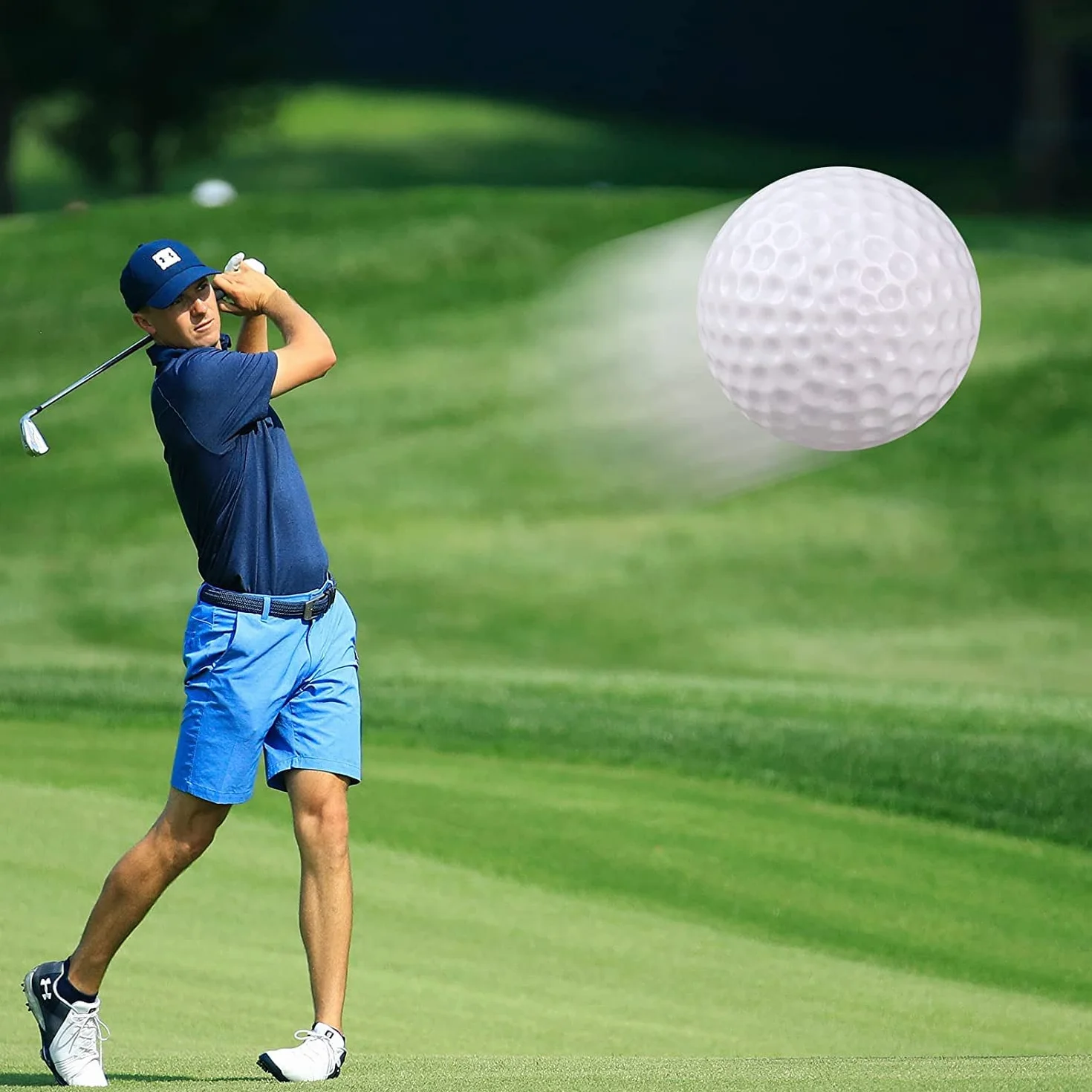 KOFULL Plastic Golf Balls 50/24 Pack Hollow Practice Balls for Indoor Outdoor Training