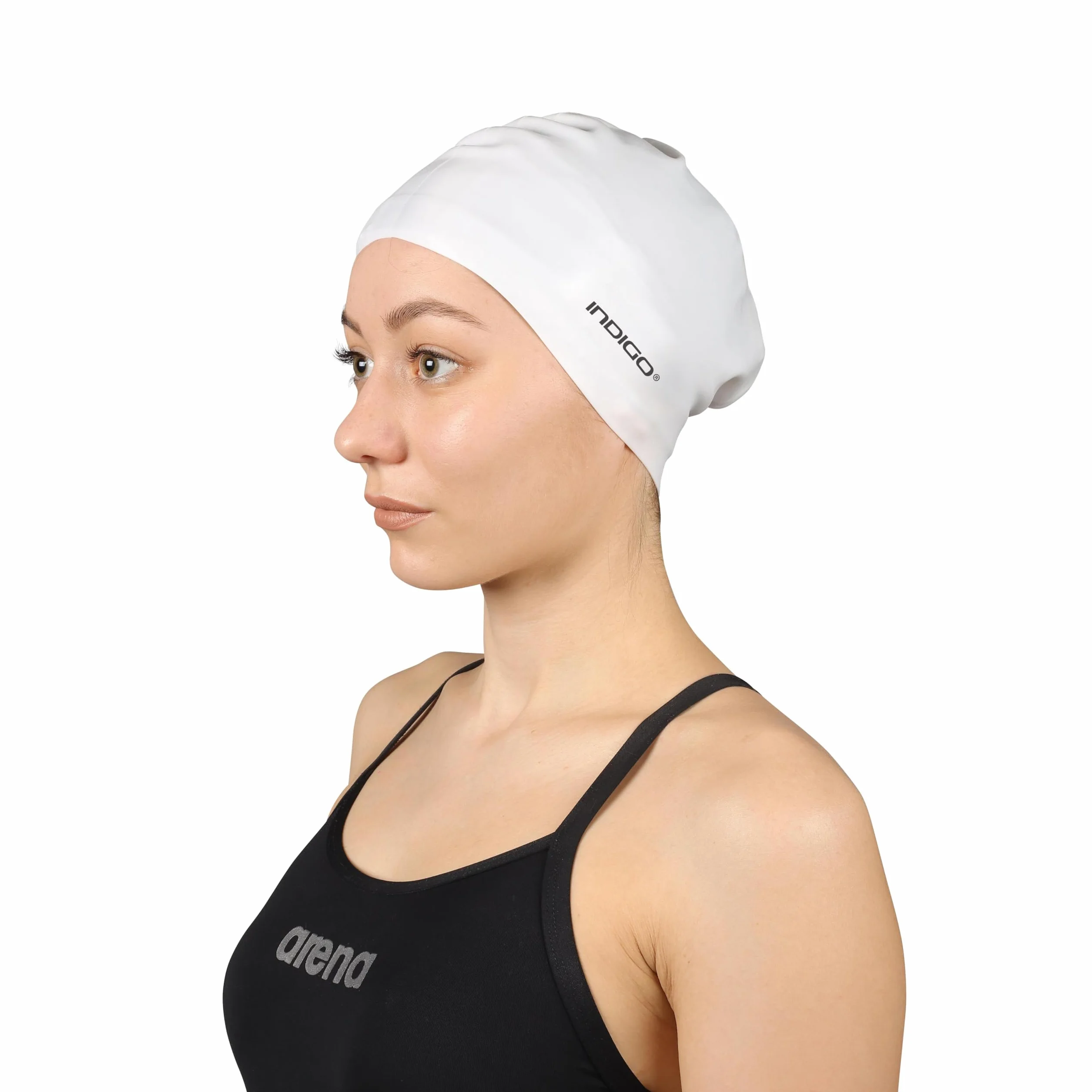 DRUNA Gorro de Natación de Silicona para Pelo Largo Mujeres