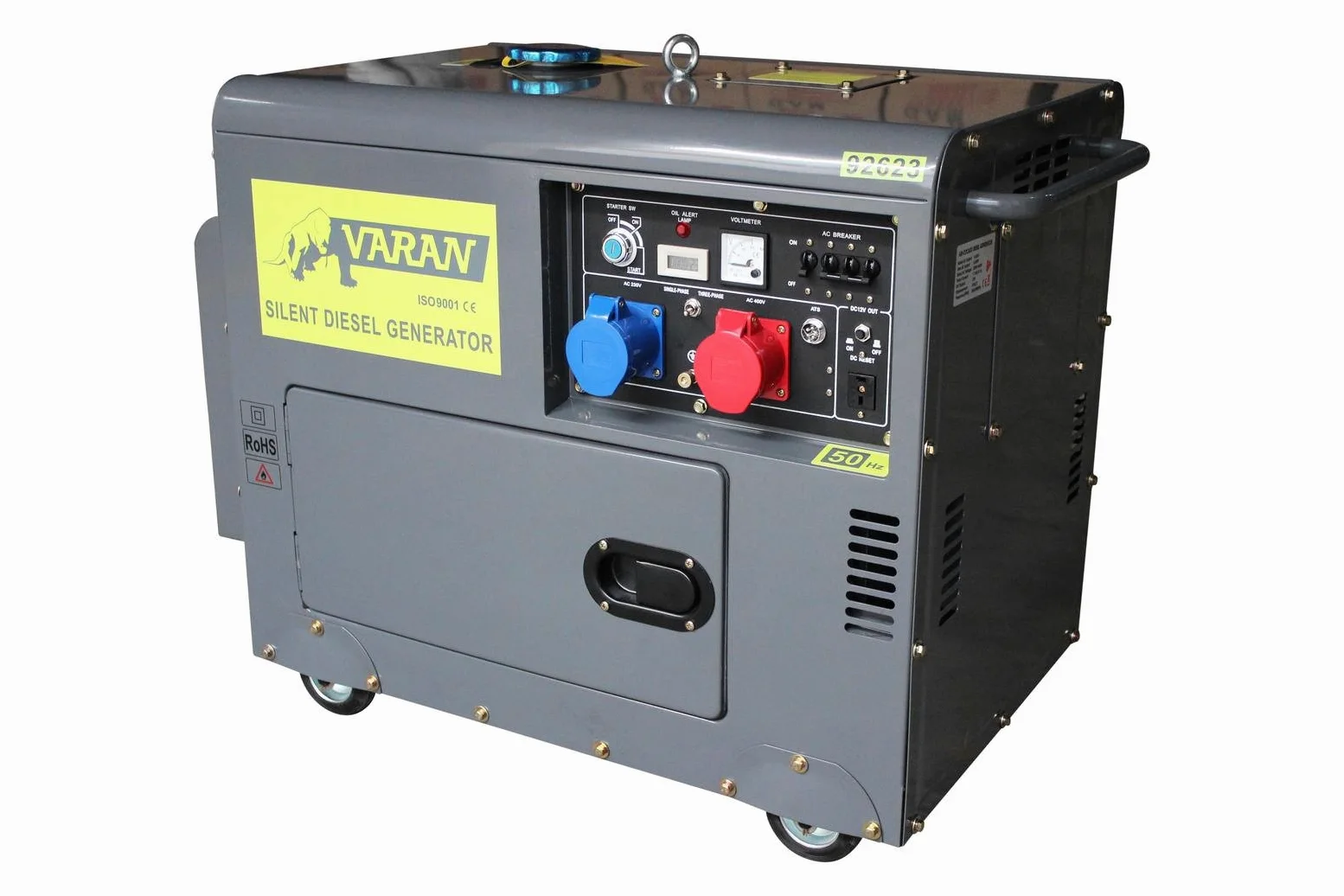 Varan Motors 92623 de ATS Diesel Generadores de corriente schallgedämpft corriente aggregat 5 kVA 400 V & 230 V + eléctrico Starter ATS