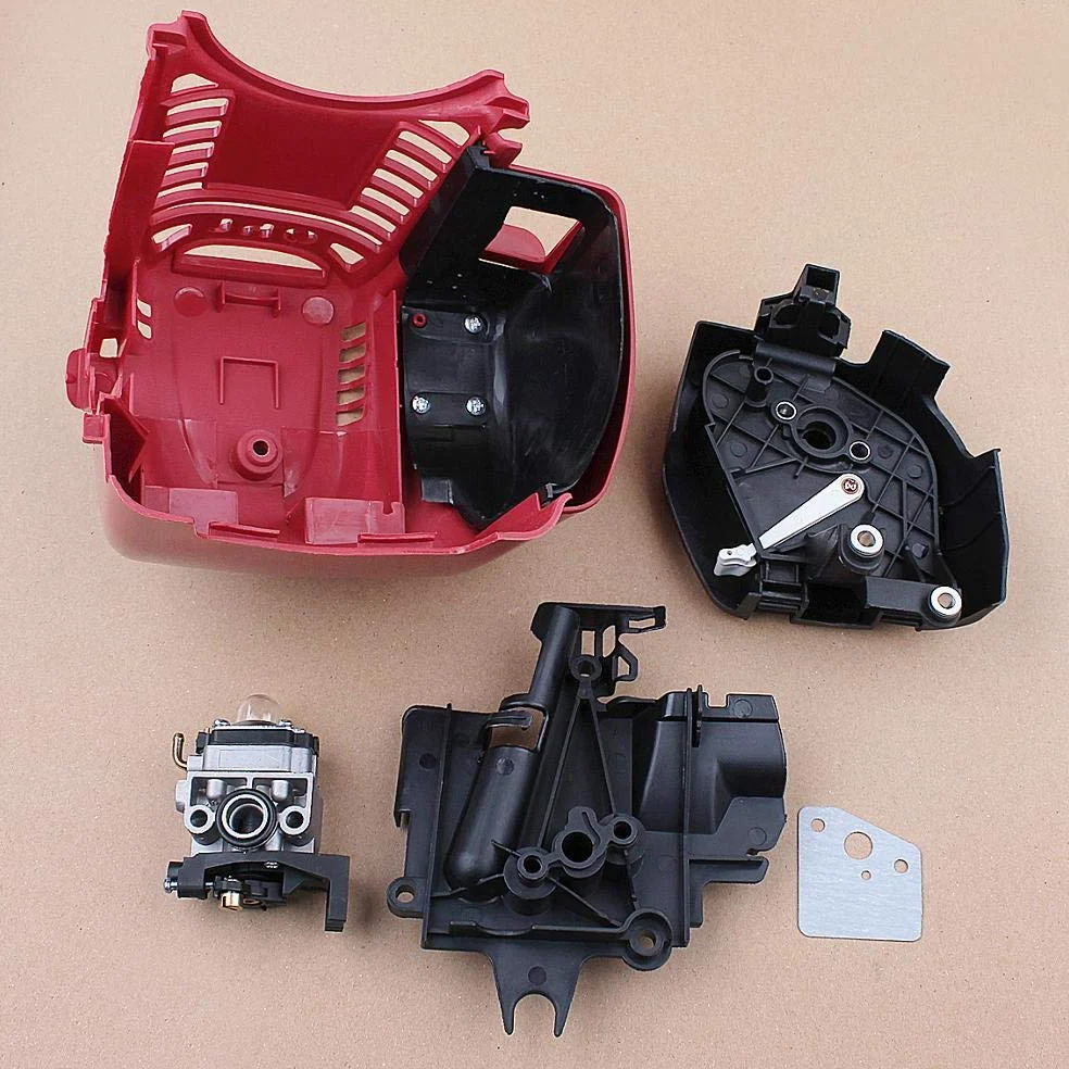 (Accesorios de herramientas al aire libre) Carburador Cilindro Filtro de Aire Cubierta Cubierta de Línea de Combustible para H GX35 GX35NT HHT35 1.3HP 4 tiempos Mini Motor de Gas Motor Trimmer