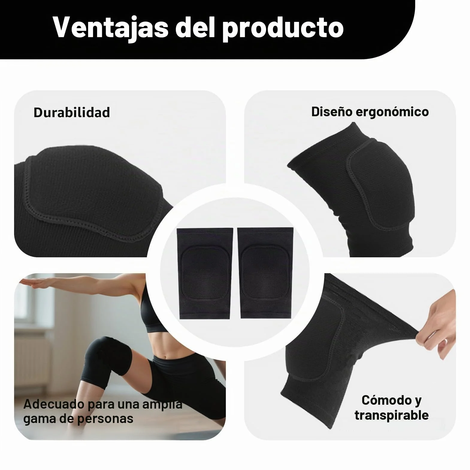 Rodilleras niño futbol balonmano voleibol protectoras suaves talla S