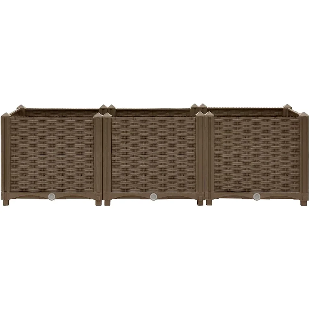 vidaXL Jardinera elevada 120x40x38 cm Polipropileno