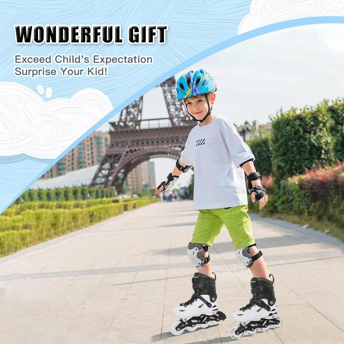 Patines en línea Ajustables 4 Tallas Niña Niños