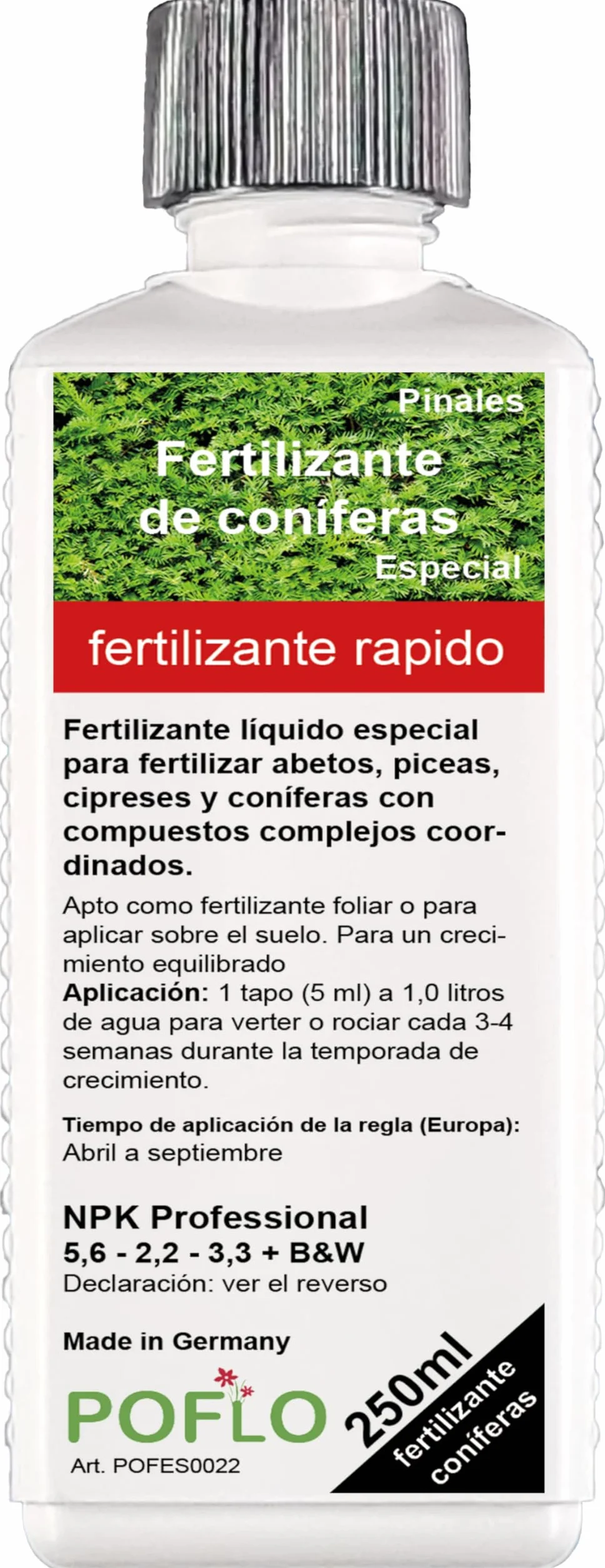 Fertilizante líquido premium para coníferas como abetos, pinos y abetos, de la línea profesional (250ml)