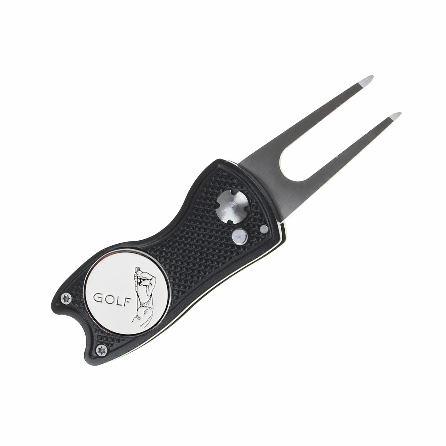 Crestgolf Golf Divot Tool con Botón Emergente y Marcador de Bola Magnética