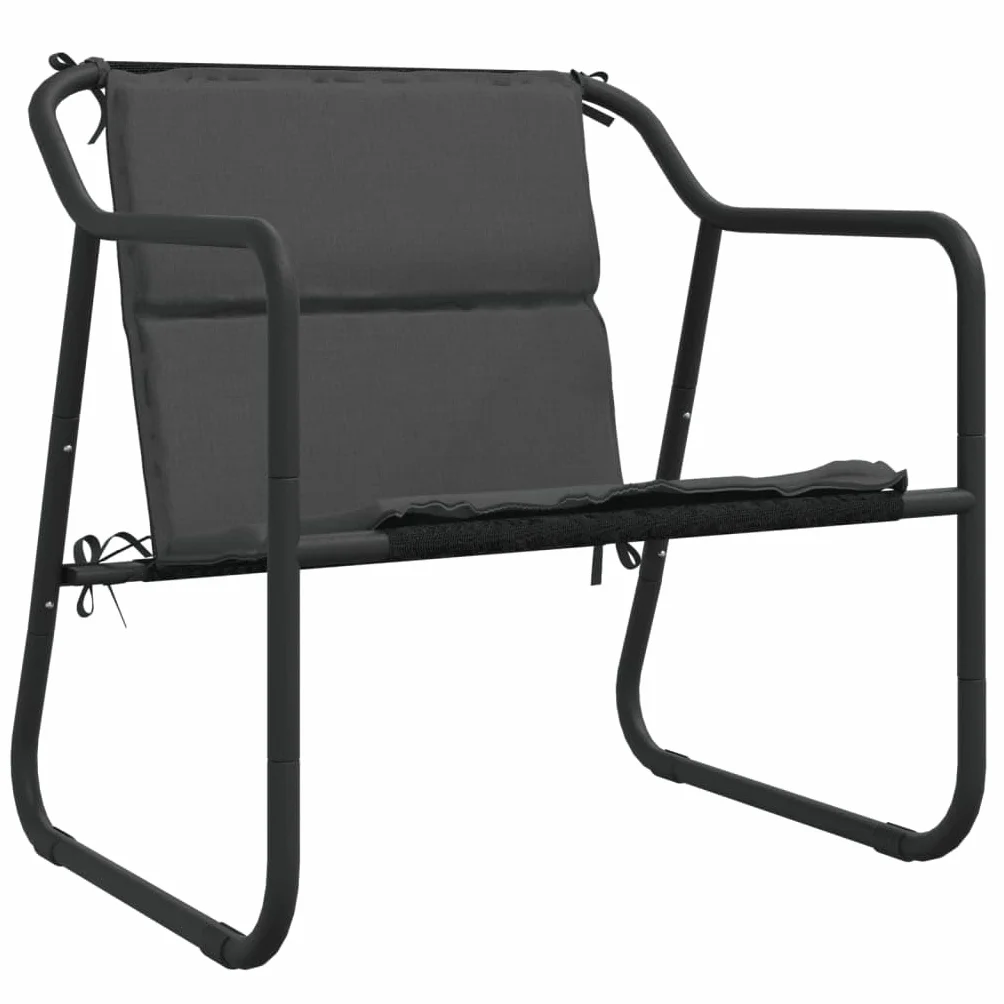 ZEYUAN Juego Muebles de jardín 4 pzas y Cojines Acero Gris Antracita, Conjunto Jardin Exterior, Conjunto Terraza, Muebles Jardin Exterior, Sofá Exterior, Muebles Terraza Outlet, 3186934
