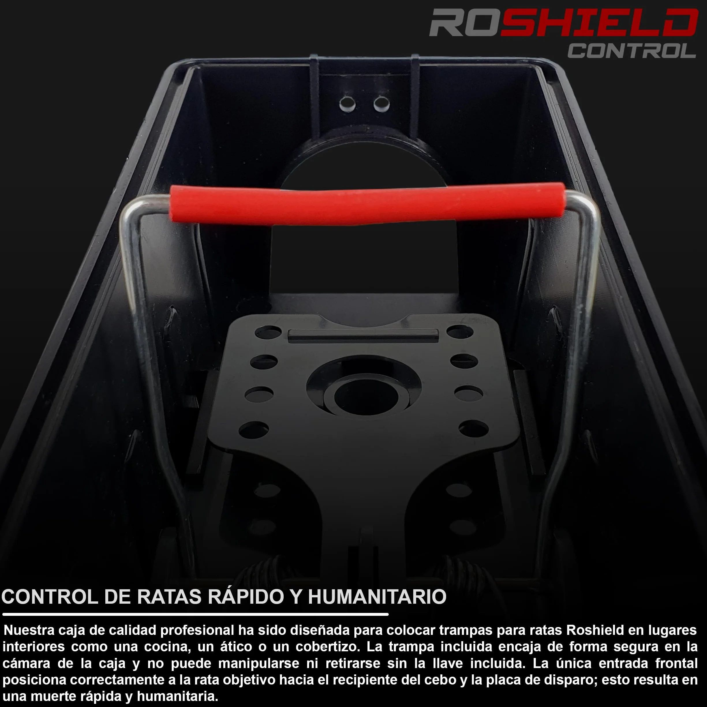 ROSHIELD 2X Trampa para Ratas Caja Matadora - Caja de Seguridad Fácil de Colocar para Hogar, Cobertizo y Garaje Control y Tratamiento (Calidad Profesional, Paquete de 2)