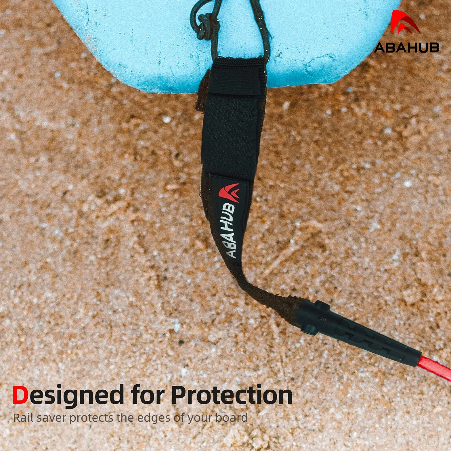 Abahub Sup Leash 10ft 7mm Safety Leash for Surfboard - Black, Blue, Orange, Green, Yellow, White, Clear, Red