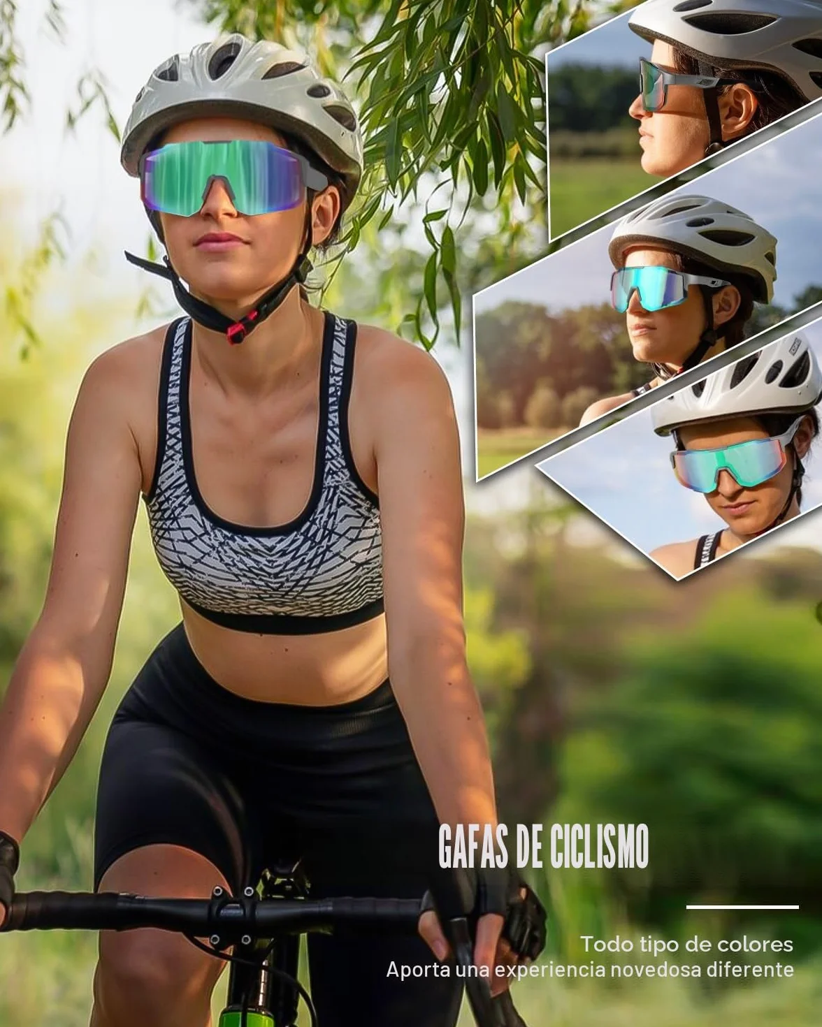 Gafas polarizadas para bicicleta UV400 protección ciclismo motociclismo correr esquí