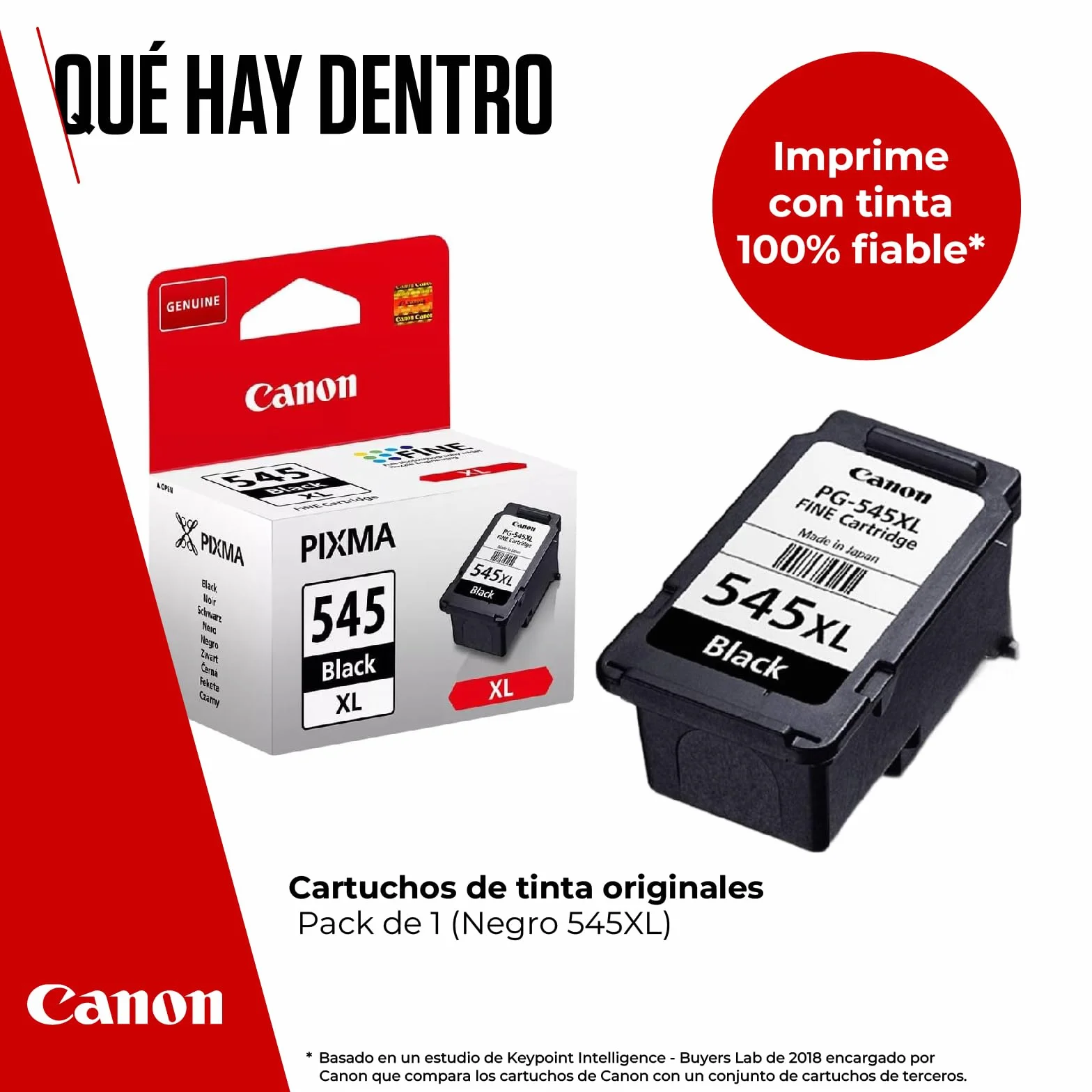 Canon PG-545XL Original Cartucho de Tinta Negra de Alto Rendimiento 400 Páginas