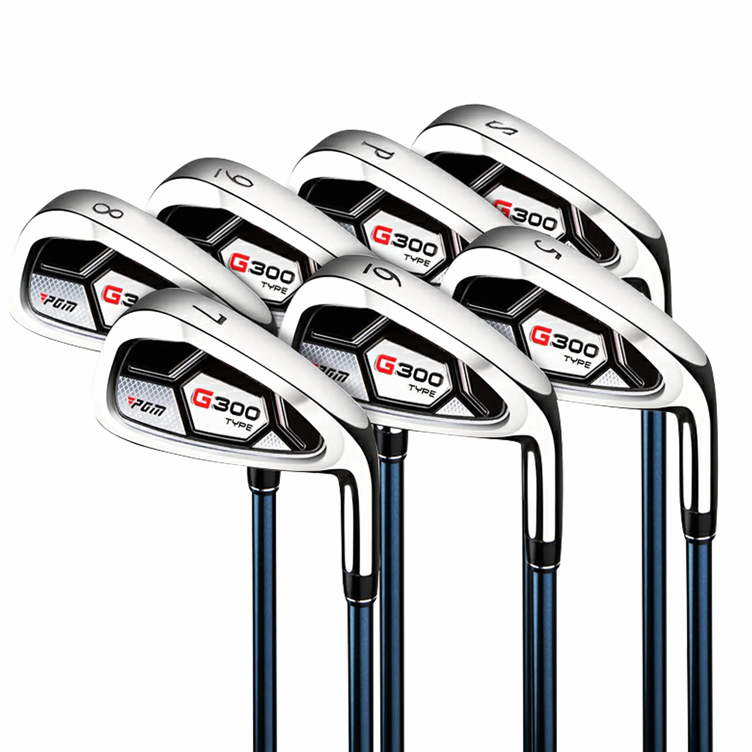 PGM Juego de palos de golf 18 piezas para hombre - Titanio Driver #1, híbrido, hierros, putter, bolsa con 5 fundas
