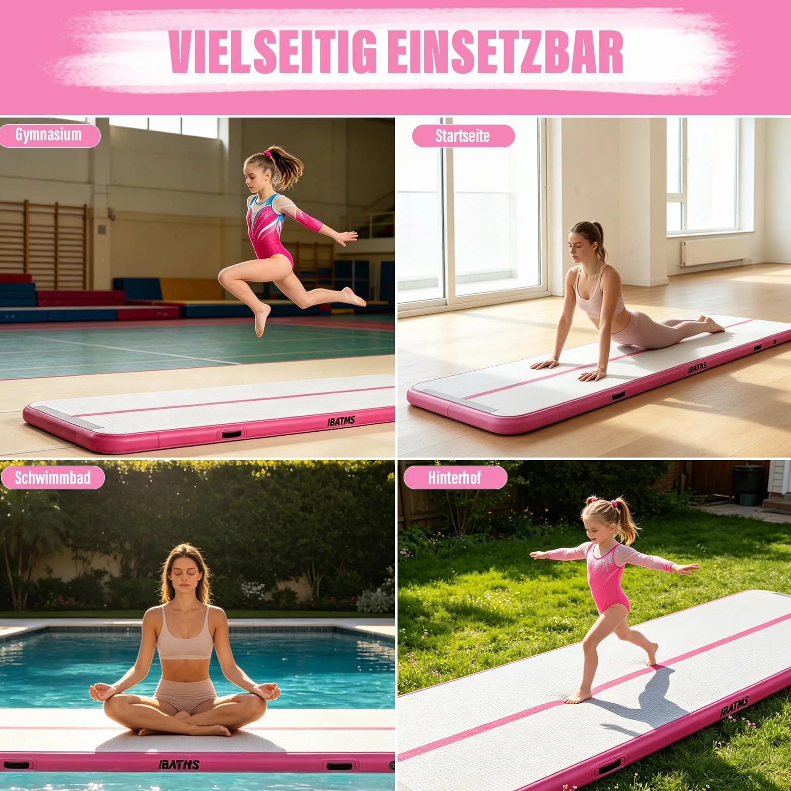 Esterilla inflable Air Matte Tumble Track 3/4/5/6 m con Bomba de Aire