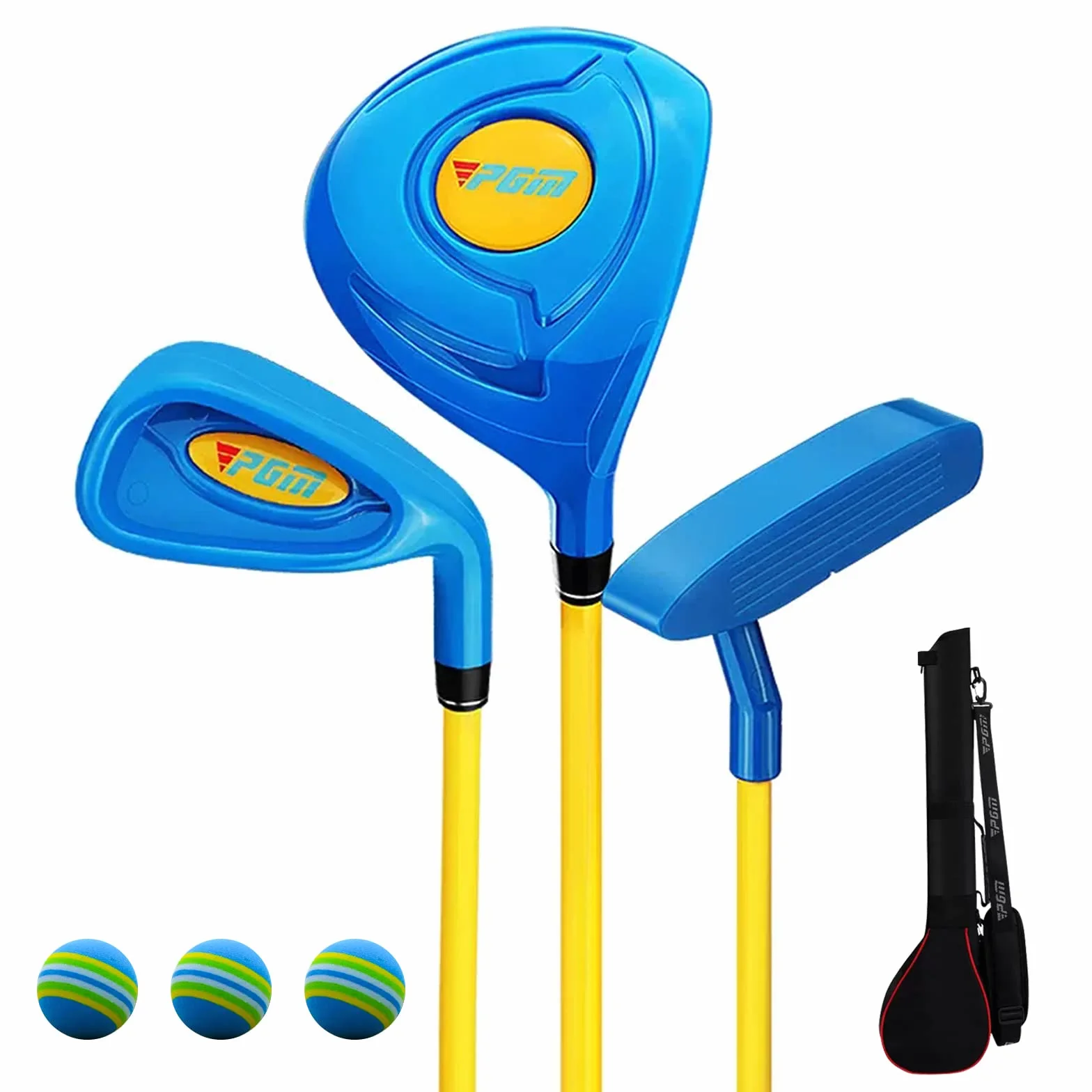 PGM Juego de Palos de Golf para Niños Principiantes con Madera, Hierro y Putter