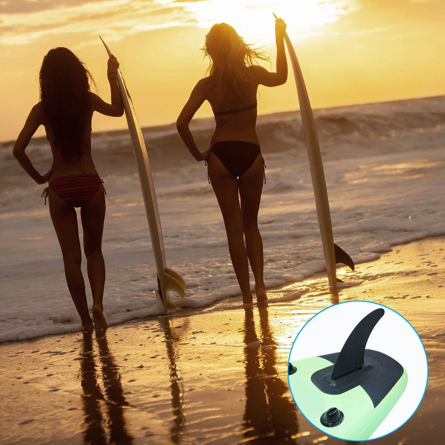 Universal Aleta de Tabla de Surf, Nylon Seguro Reforzado Quillas Surf, Accesorios Surf para Longboard, Paddle Board Inflable