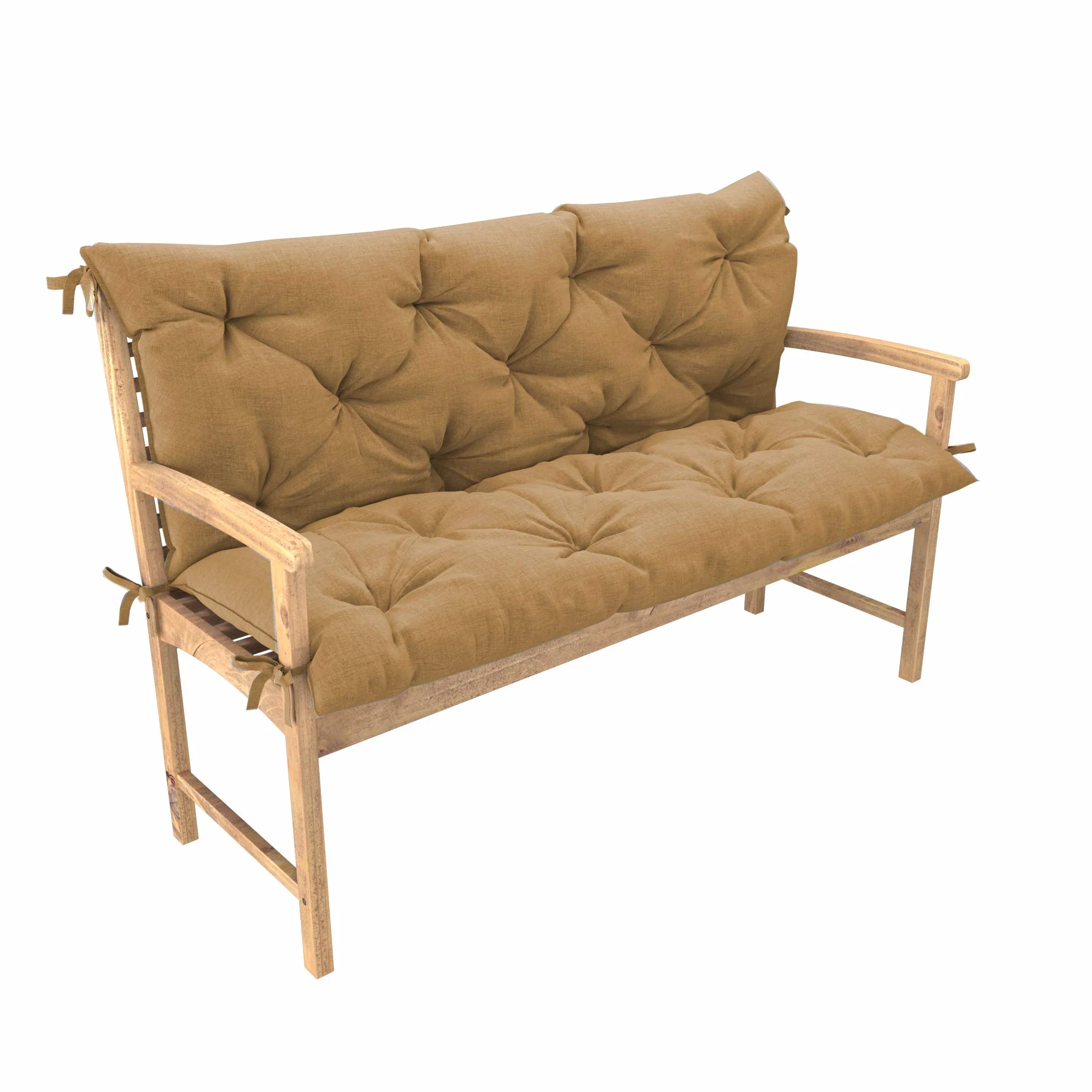 Chilly Pilley Cojín De Banco Relax con Respaldo para Palet, Columpio De Jardín Acolchado, Asiento De Hollywood (140x50x50, Camel)