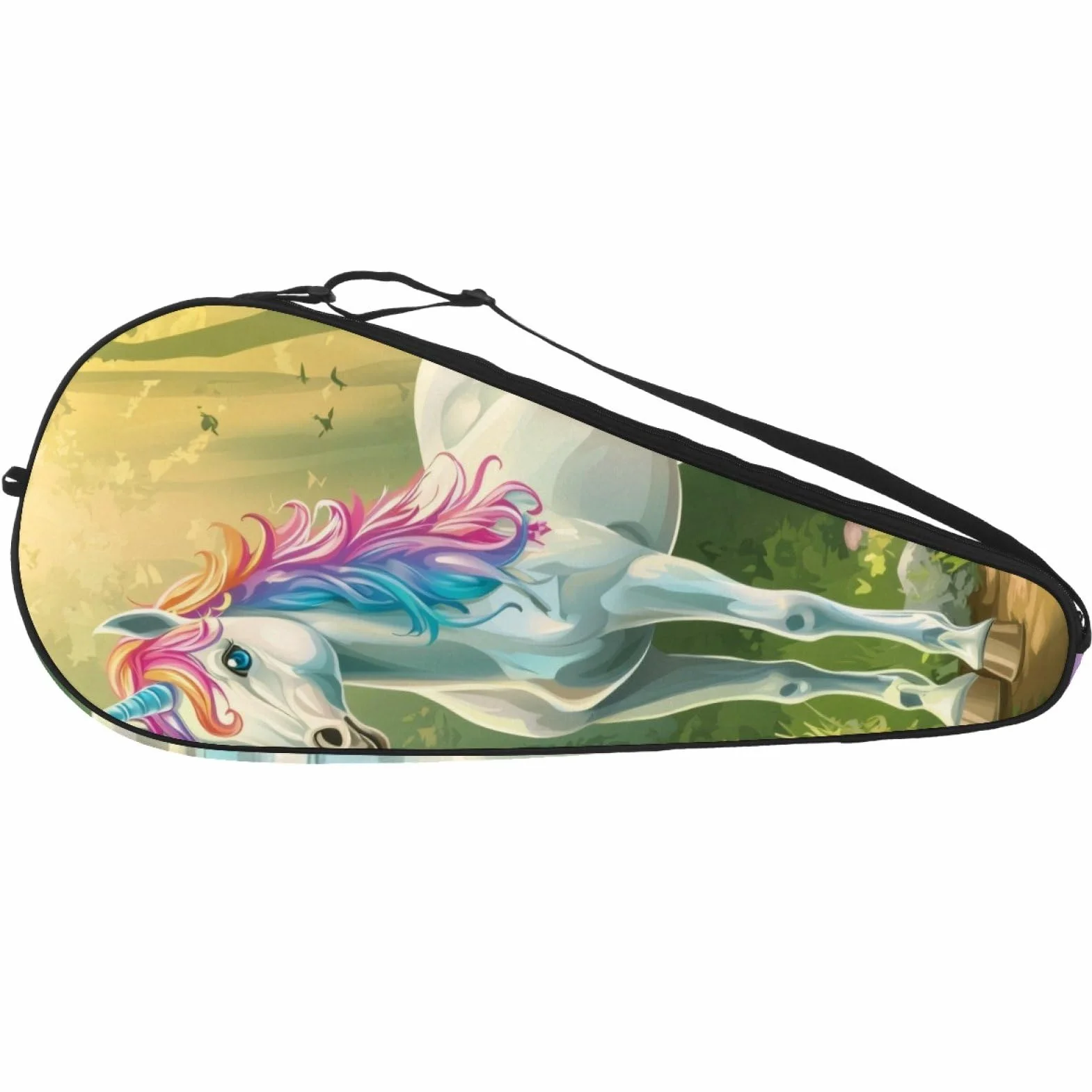 Funda para raqueta de tenis azul con correa de hombro ajustable