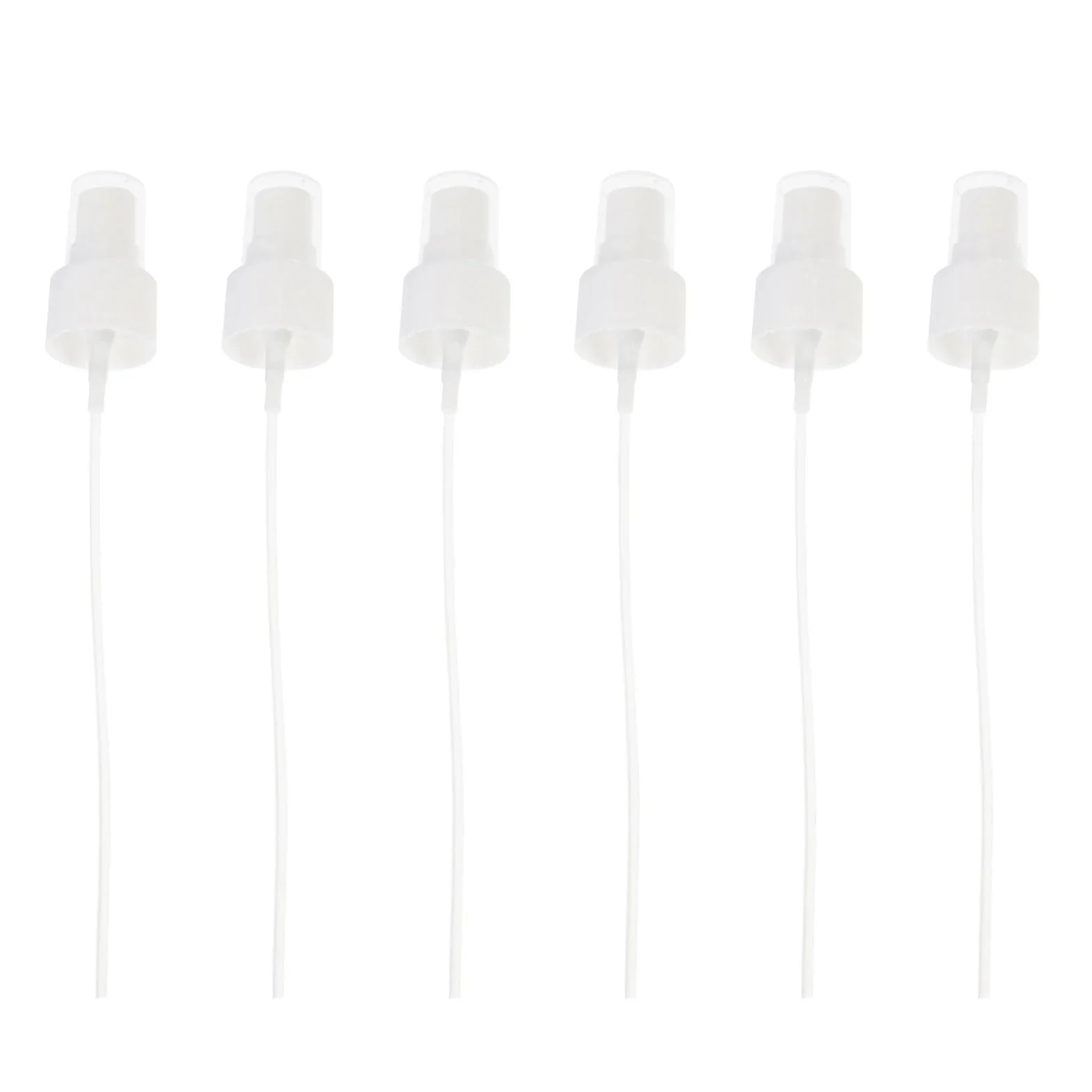 Boquilla de pulverizador con gatillo, Boquilla de botella pulverizadora, 100 Uds., plástico blanco, 20cm, bomba ambientadora pulverizador esencia repuesto