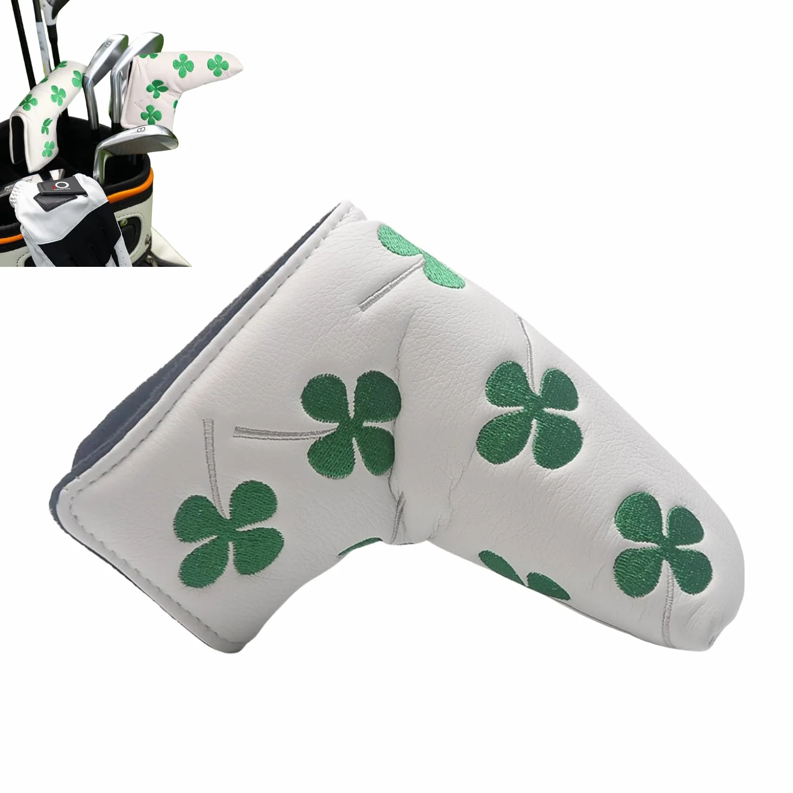 Cubierta para Martillo de Golf Putter 17,5 x 15 cm, Blanco
