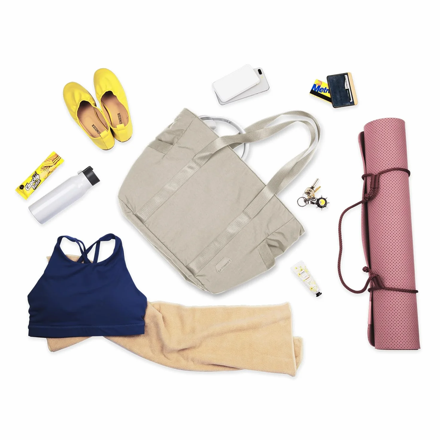 Bagsmart Bolsa de Viaje Grande Impermeable Mujer Multifuncional Deporte Equipaje de Mano