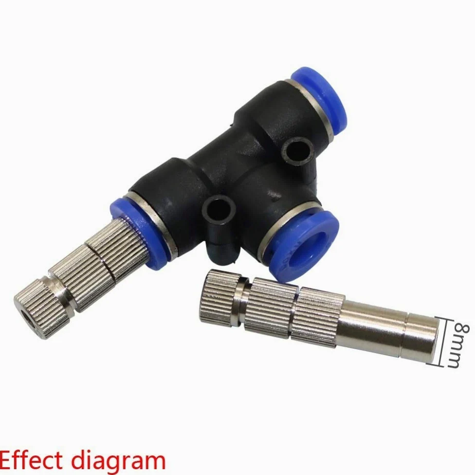Adaptador de Conector de Manguera, 50 Piezas, 8 Mm, Antigoteo con Filtro, Bloqueo Deslizante, Conexión Rápida,Re de Baja Presión, 0,2-0,6 Mm, Boquillas Antiniebla, Aspersores de Riego Gareden/0,3 Mm