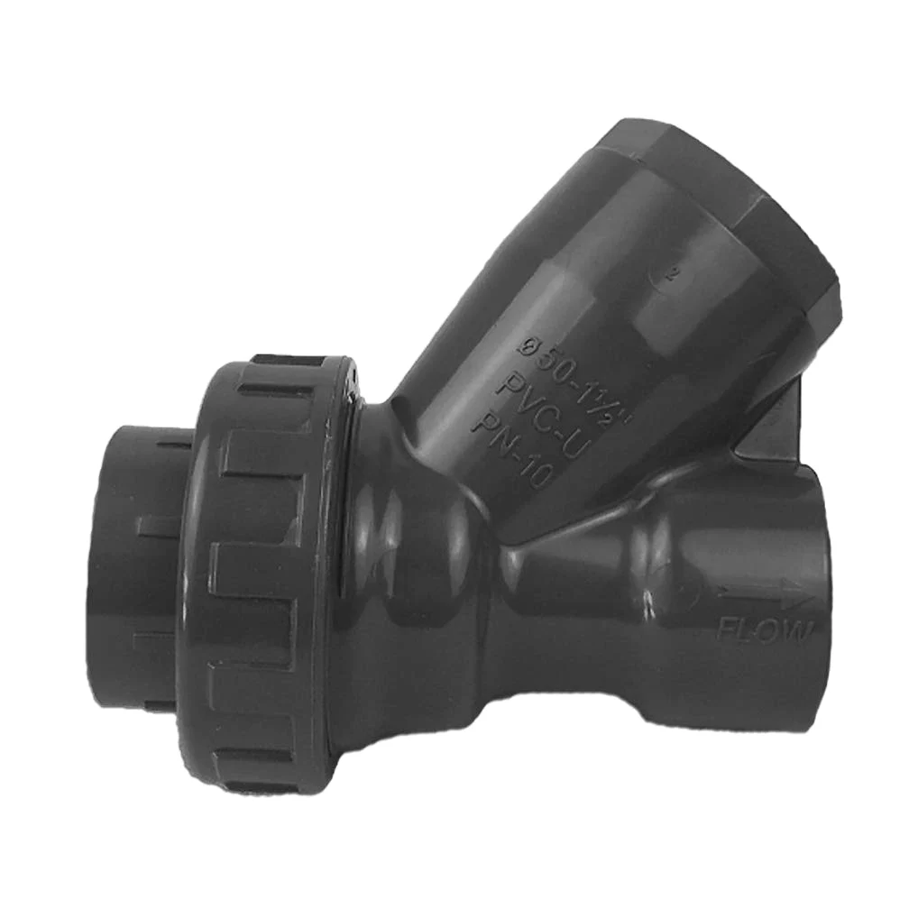 well2wellness Válvula antirretorno de PVC, asiento inclinado, con boquillas de manguera de presión 32 – 38 mm + adhesivo de PVC