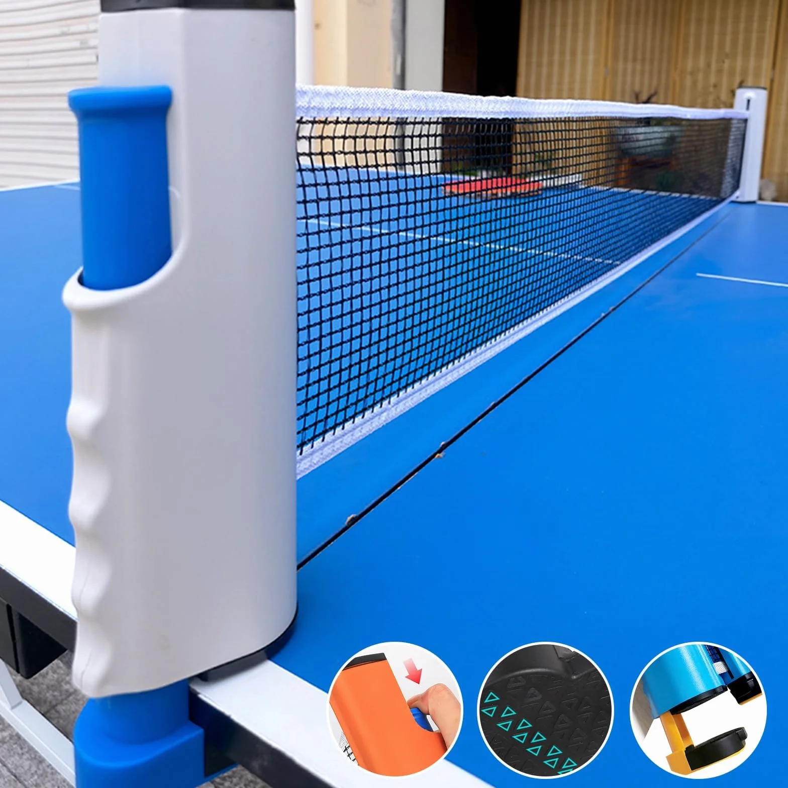 Red de Tenis de Mesa Telescópica Ajustable hasta 170 cm, Portátil Retráctil para Ping Pong