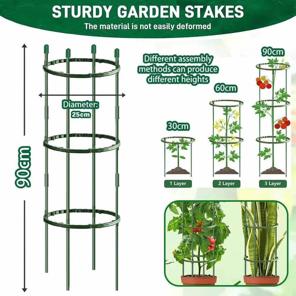 Tutores para Plantas,141 Piezas Soporte para Plantas trepadoras Exterior,Tomaten Rankhilferetirable Tutor Tomate,Enrejado Tomate,para Verduras Plantas Flores Enredadera Pflanzen Tomaten Rankhilfe