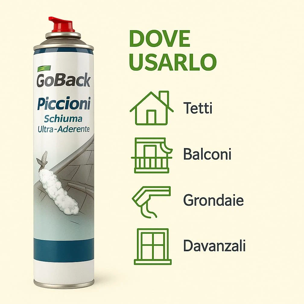 Repelente de palomas de espuma ultraadherente, spray repelente con eucalipto, barrera olfativa para balcones y techos, alcance 4 metros, 750 ml