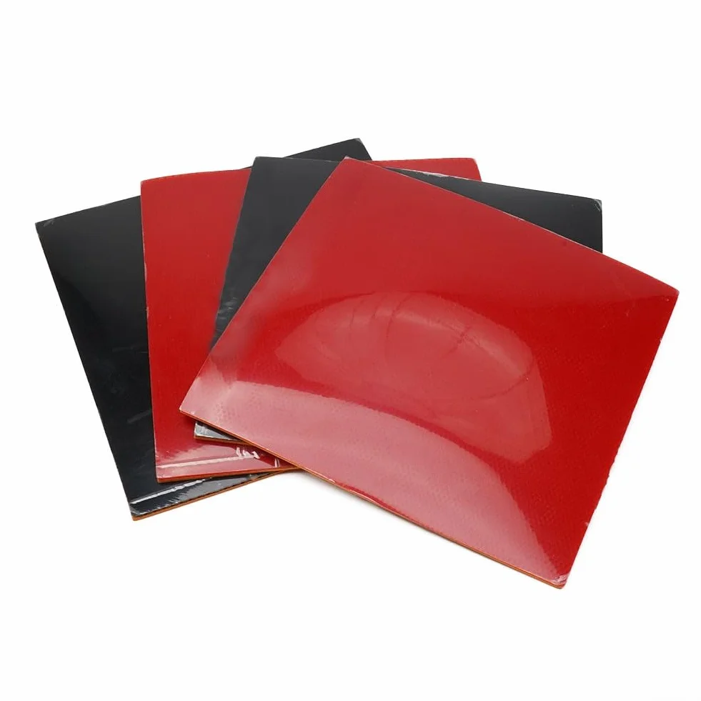 Gomas de tenis de mesa 39° 160g 4 unidades 2 rojas 2 negras para paletas