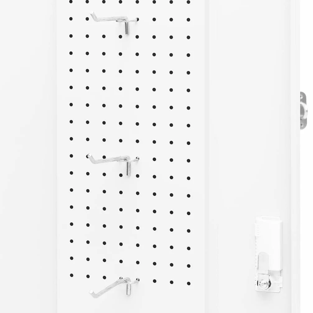 Armario de acero 53 x 53 con puertas con cerradura para accesorios de caballos, soporte de pared, ahorro de espacio, color antracita, para establo y sillín, duradero, fácil limpieza