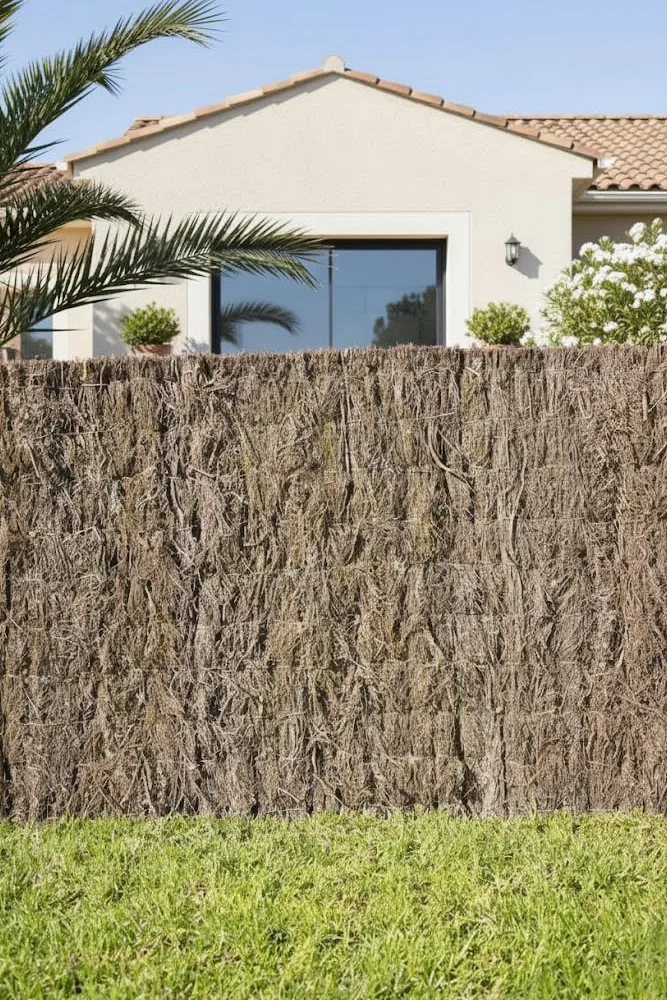 Suinga Brezo Ocultación Máxima 0,80x3 m | Cerramiento Natural de Brezo | Valla de Ocultación 100% para Jardin y Terraza | Malla de Brezo Rustica