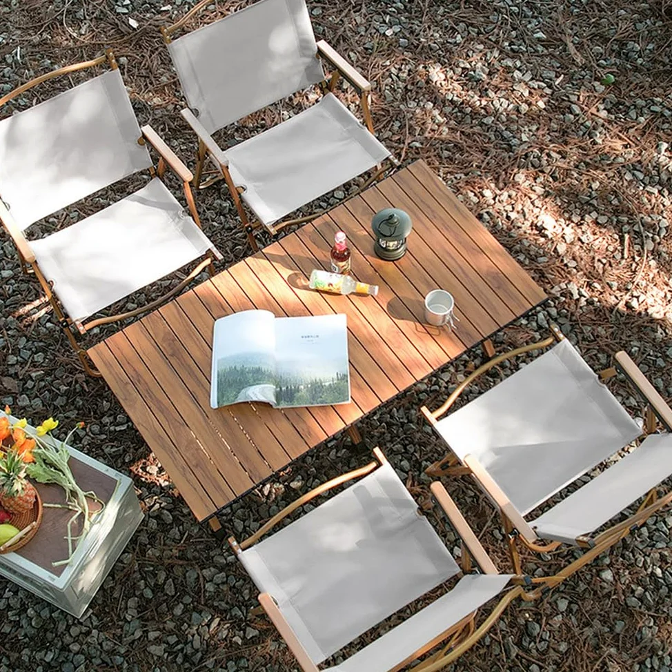 Silla de camping plegable, soporta hasta 150 kg, para jardín, balcón, playa, camping, silla de jardín, silla de pesca, silla de director (caqui, 2 juegos)