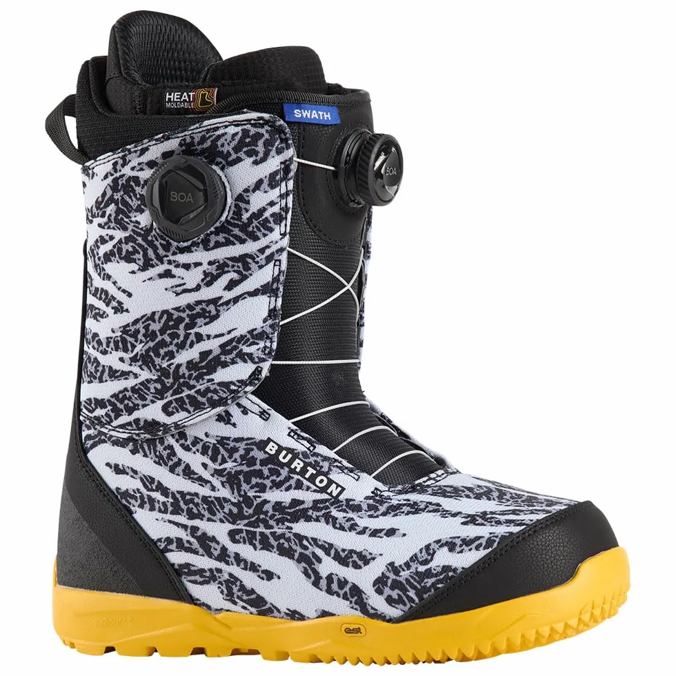 Burton Botas de Snowboard Swath Boa Zebra Goldenrod Hombre Amarillo