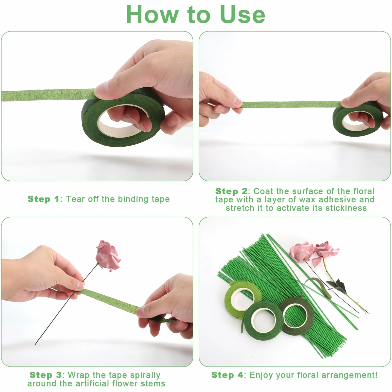 Alambre para flores verde, 150 unidades, 2 mm, 30 cm, alambre verde para floristería, varillas de alambre para manualidades, alambre estable para manualidades, flores, arreglos, ramos de jardín