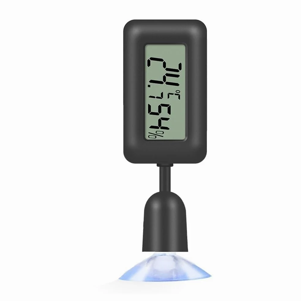 Mini termómetro digital for interiores, medidor de temperatura y humedad for terrarios, accesorios for reptiles, humidores y termostatos for tanques de reptiles.