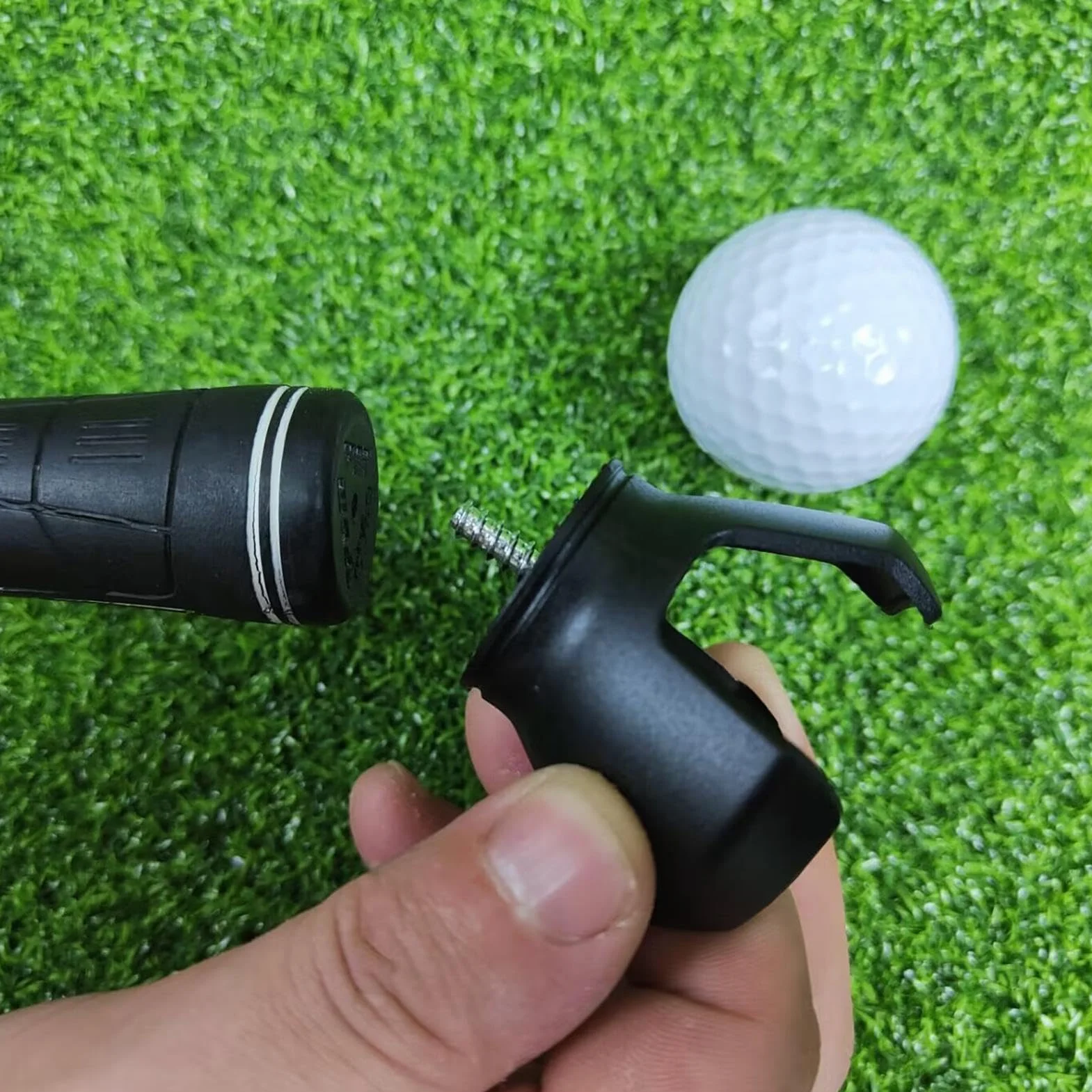Recuperador de pelotas de golf montado en putter, agarrador de recogida, accesorio de garra