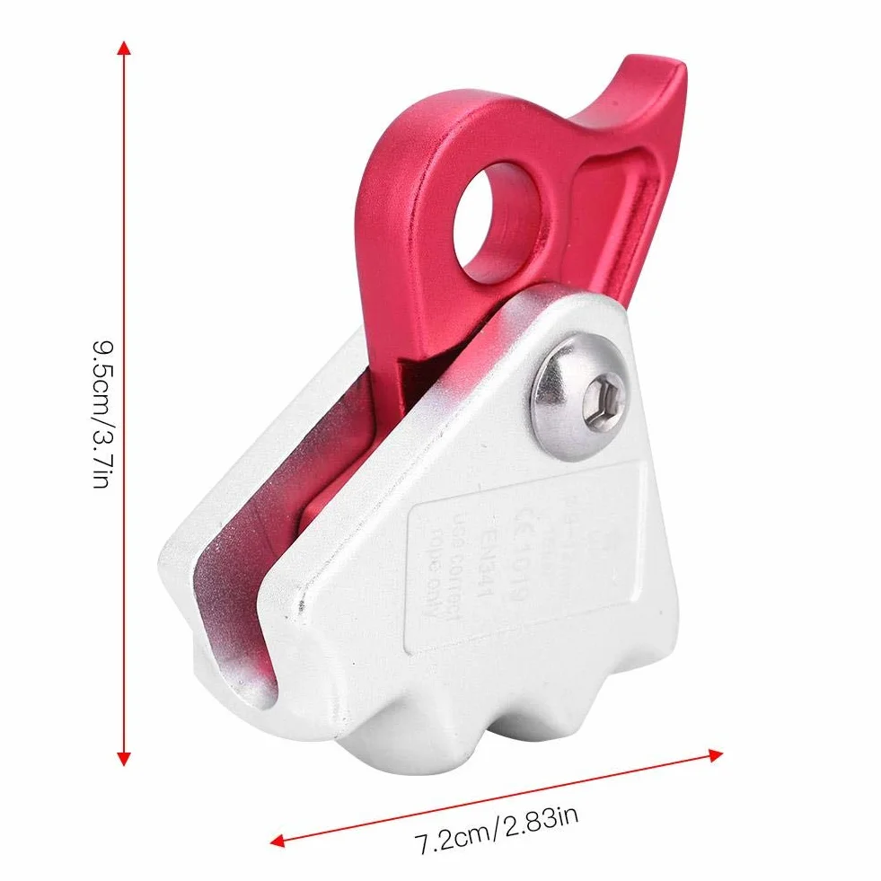 Vobor Auto-frenado Stop Descender 15KN Rope Grab para Cuerdas 9-12mm Rappel Ring