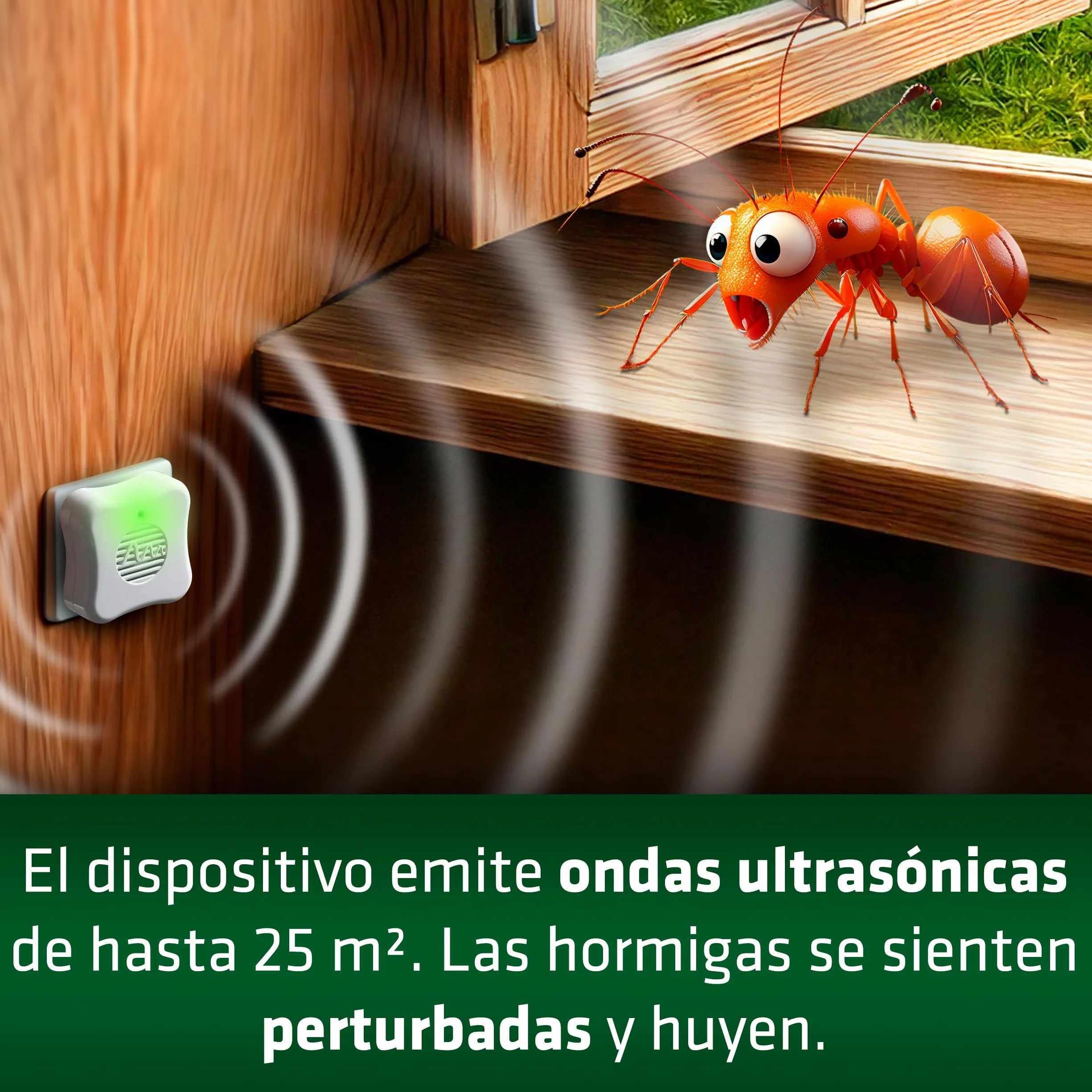GARDIGO® Repelente Ultrasonico para Hormigas - Set de 2 | Anti Hormigas Interior de Casa | Ahuyenta Plagas en Cocina y Despensa