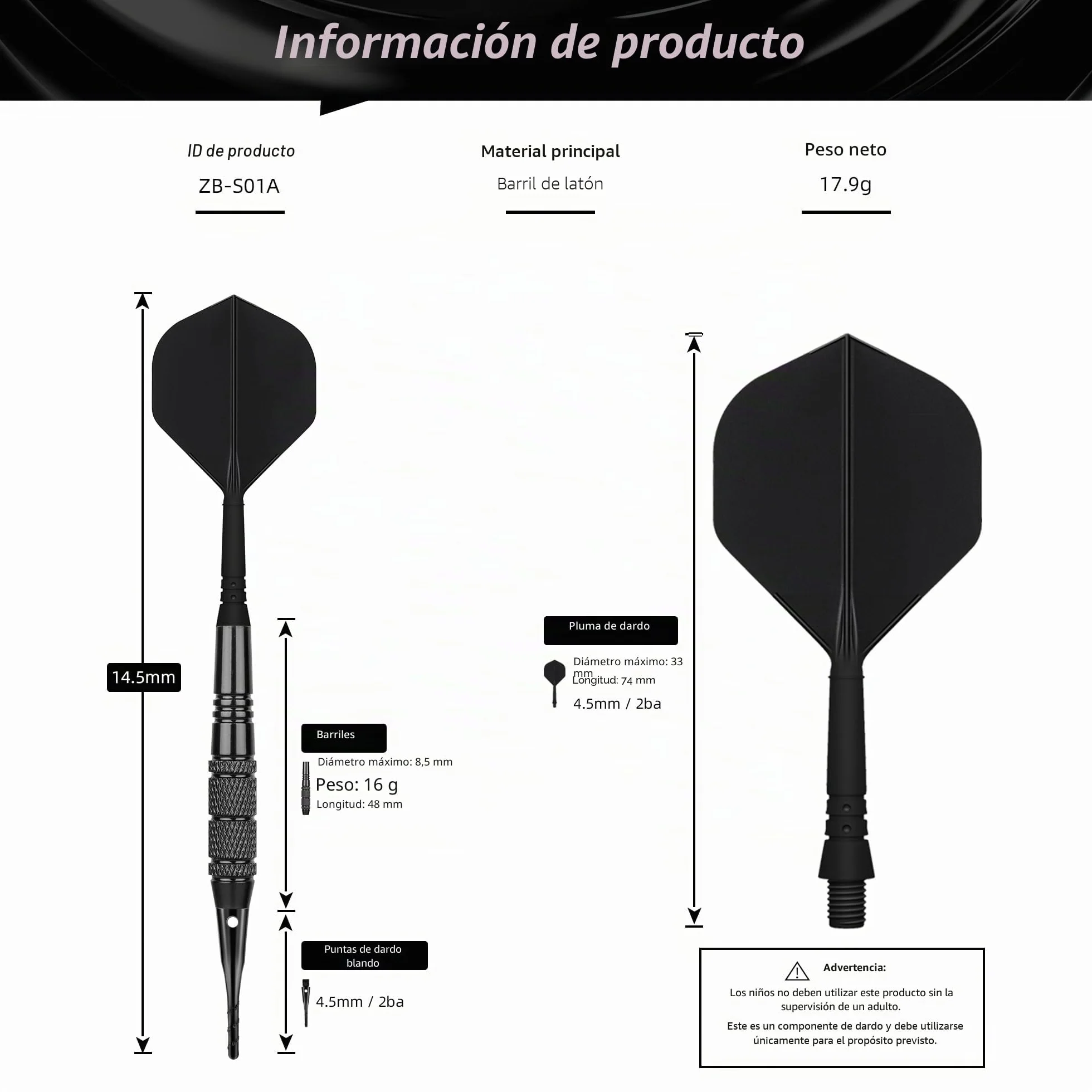 CyeeLife 12 Dardos Punta Plástico para Diana Electrónica, Set de Dardos Profesionales