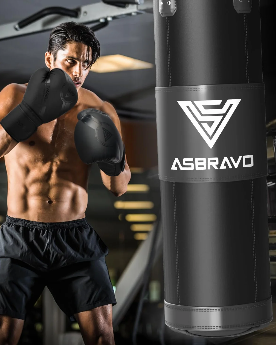 Saco de Boxeo para Adultos, Juego de Boxeo Pesado Oxford 12oz, Guantes MMA Muay Thai Kickboxing