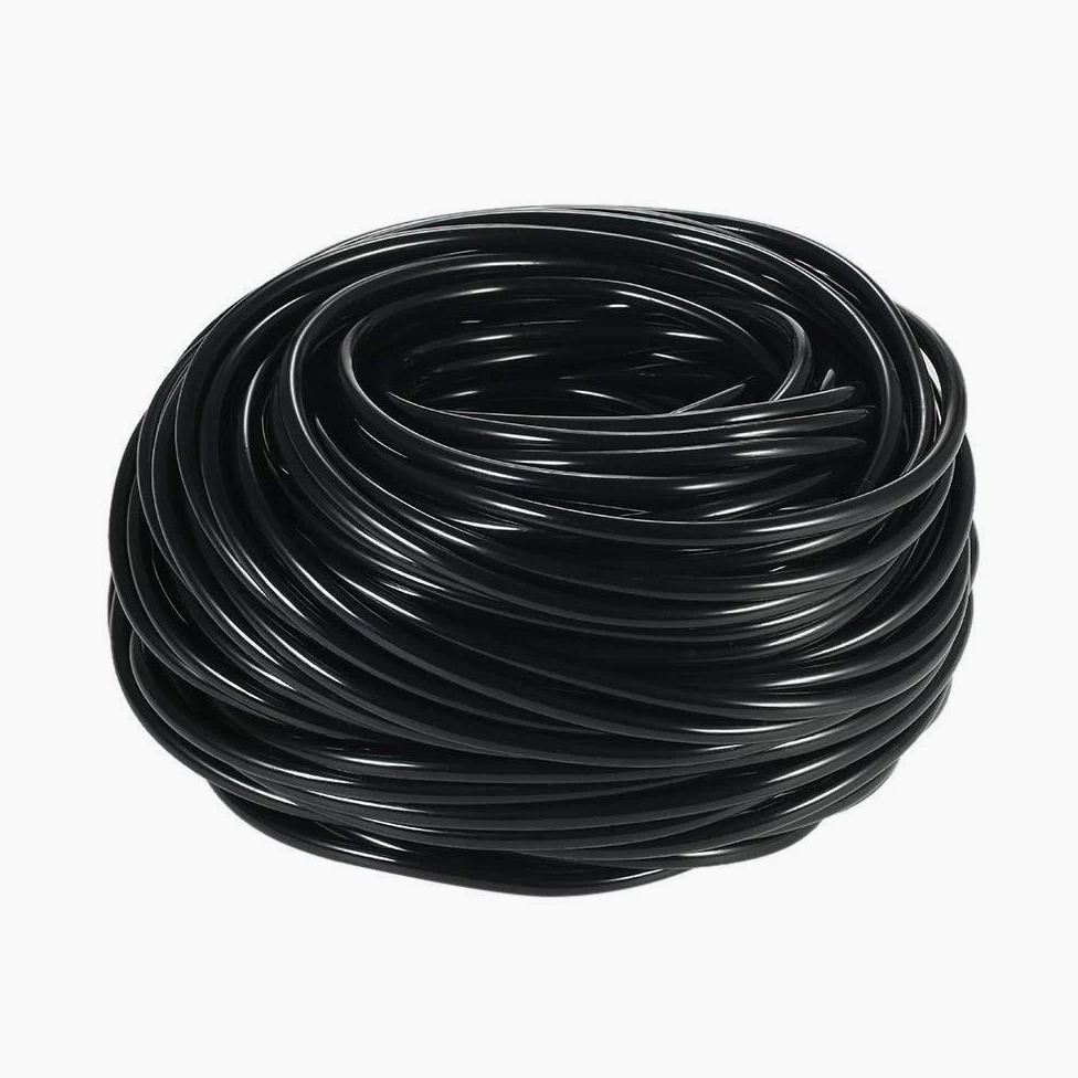 MUGAR- Manguera de riego por goteo. Tubo de goteo de polietileno de 500 metros y 12 milímetros sin goteros color negro, para agricultura y jardines particulares.