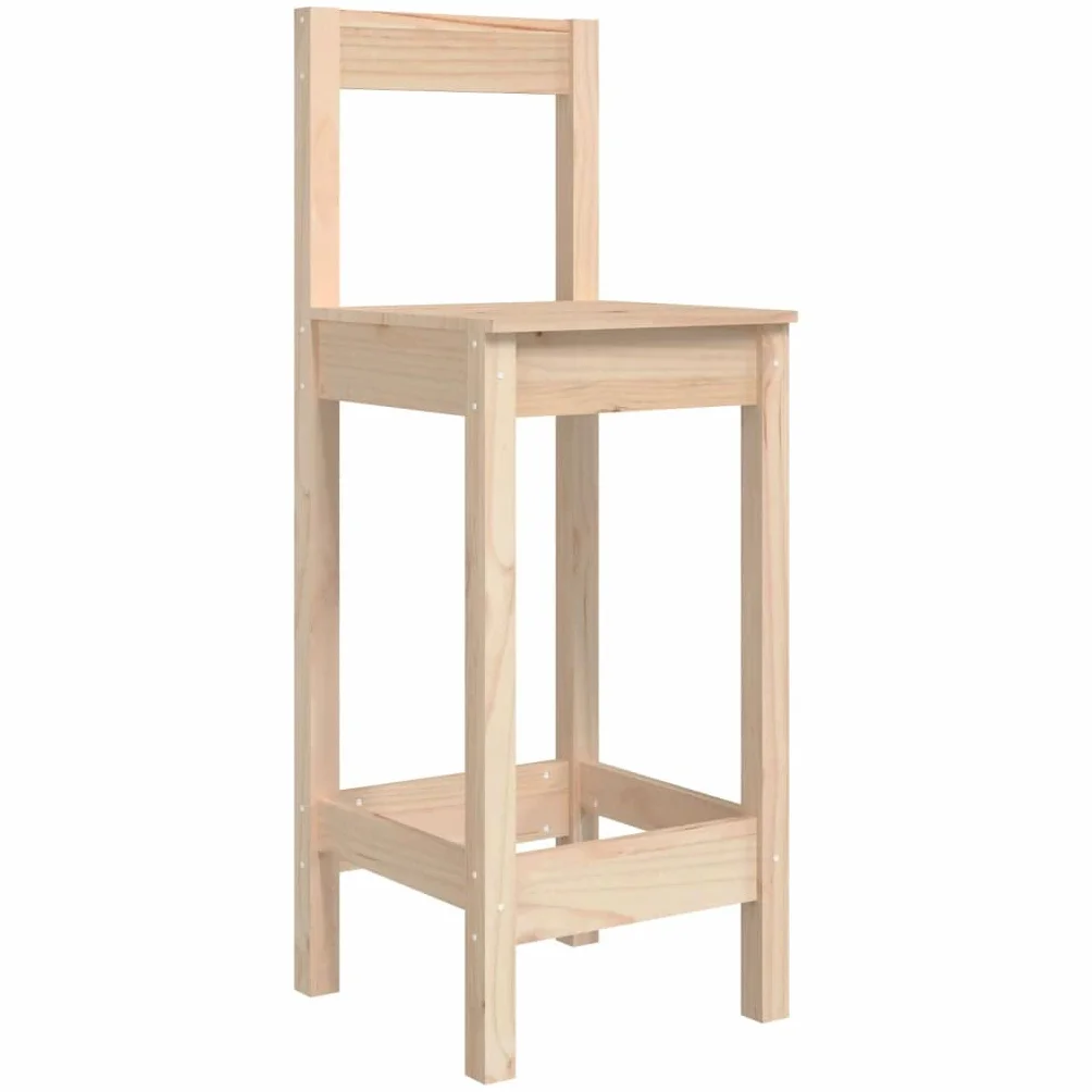 vidaXL Set de Mesa y taburetes Altos jardín 7 pzas Madera Maciza Pino, Juego de Bar para jardín, Muebles de Pub, Muebles de jardín, Muebles de Bar