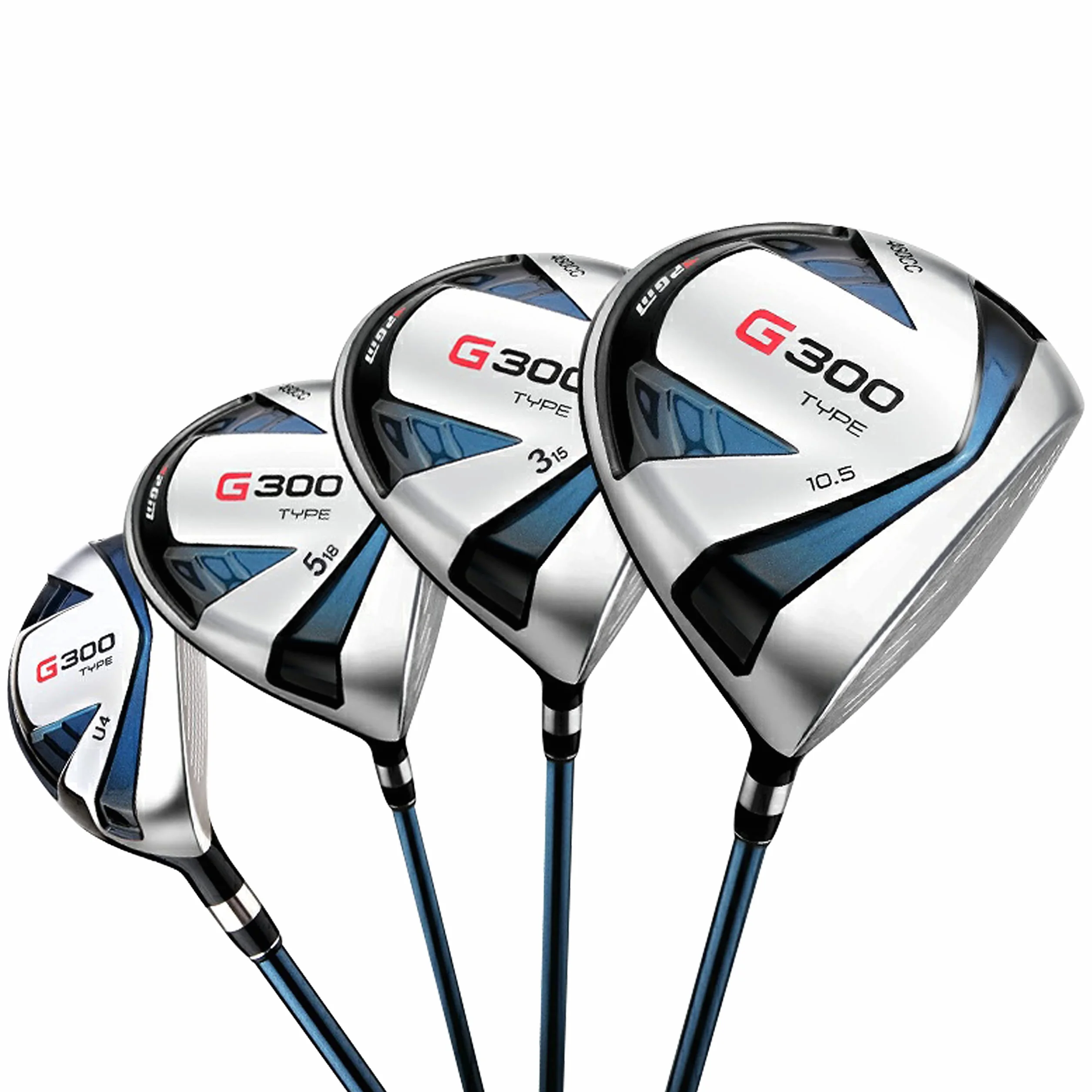 PGM Juego de palos de golf 18 piezas para hombre - Titanio Driver #1, híbrido, hierros, putter, bolsa con 5 fundas